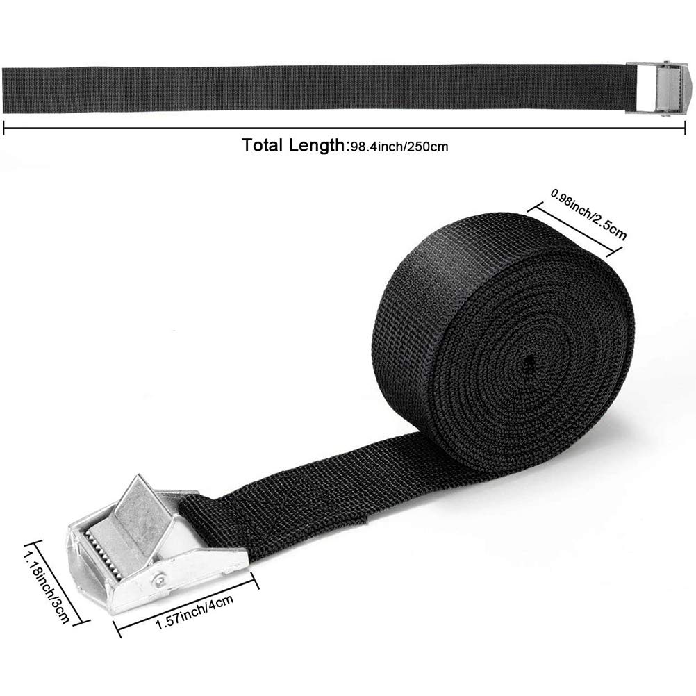 6PCS Heavy Duty Ratchet Tie Down Straps - 2