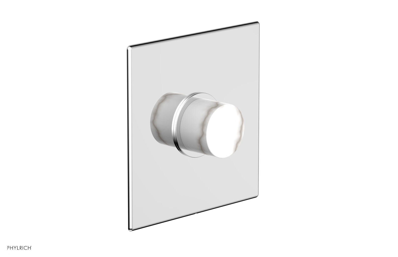 BASIC II 3/4 Thermostatic Shower Trim Kit - White Marble Finish - Perfect for Modern Bathroom Renovations & Spa-Like Shower Experience