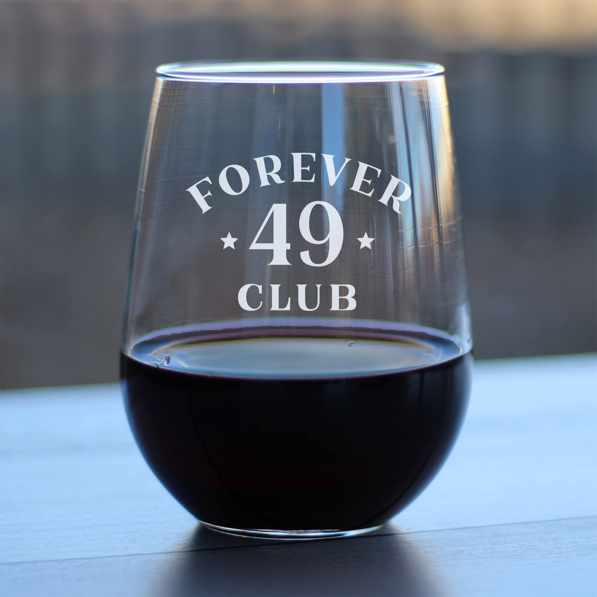 Stemless Wine Glass - 17oz Large Birthday Gift for Women & Men Turning 50 - 50th Birthday Party Decorations - Perfect for Celebrations, Anniversaries & Wine Tasting Events