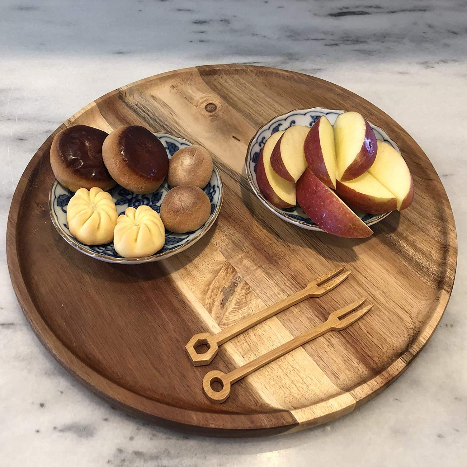Premium Acacia Wooden Charger Plate - 12.5