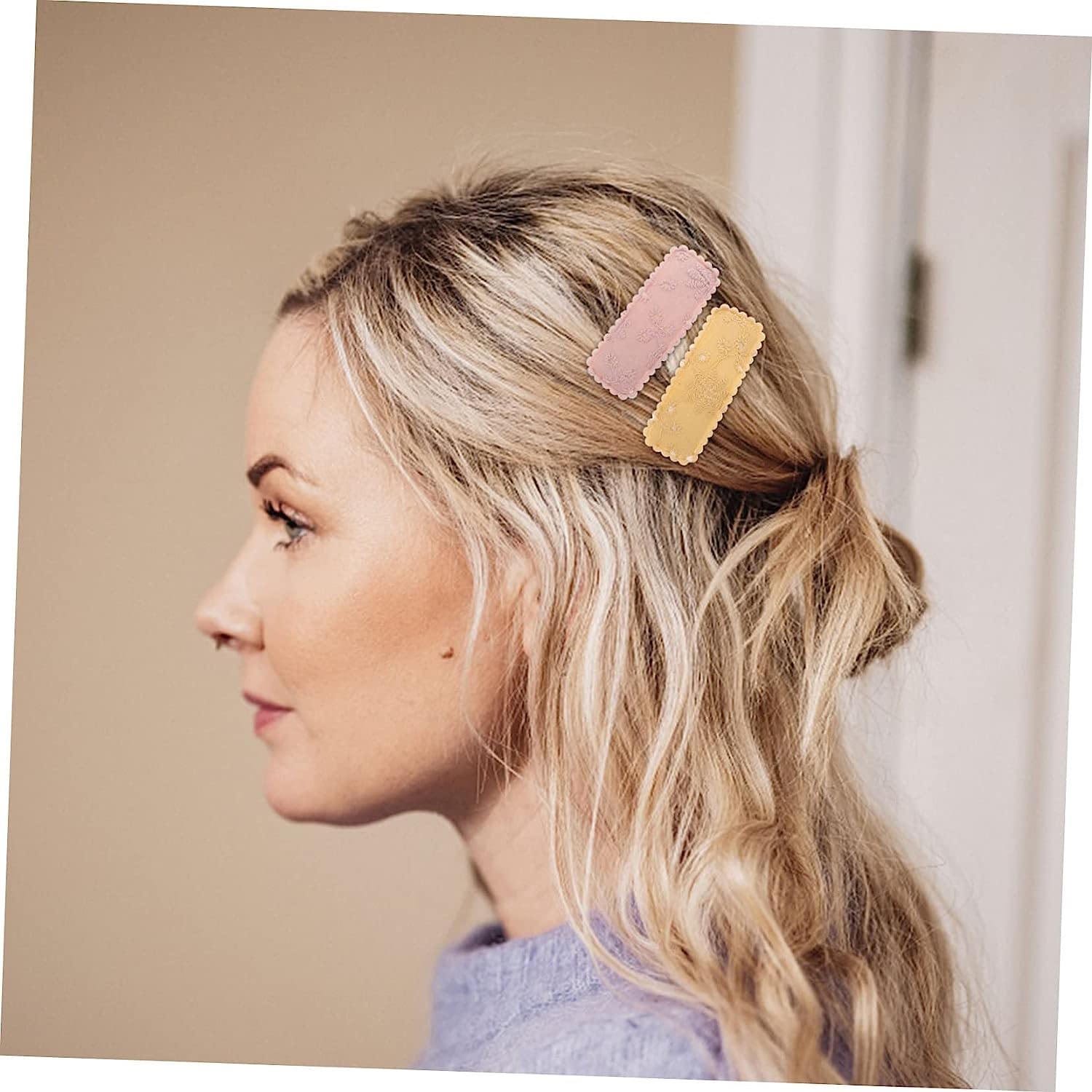 MIFANI 20 Pairs Hair Pins & Clips for Women - Small Snap Barrettes for Thick Hair, Bang Clips, Macrame Decor Hair Accessories - Perfect for Wedding, Teen Girls & Everyday Styling