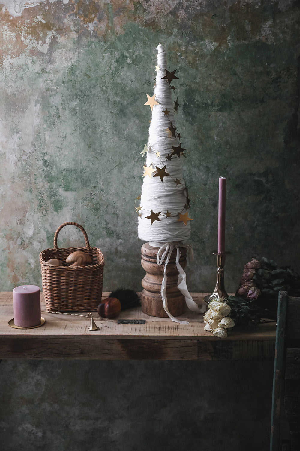 Brass Star Garland Decor - Elegant Metallic Hanging Ornaments for Christmas Tree, Home, and Party Decorations | Perfect for Holiday, Wedding, and Festive Celebrations