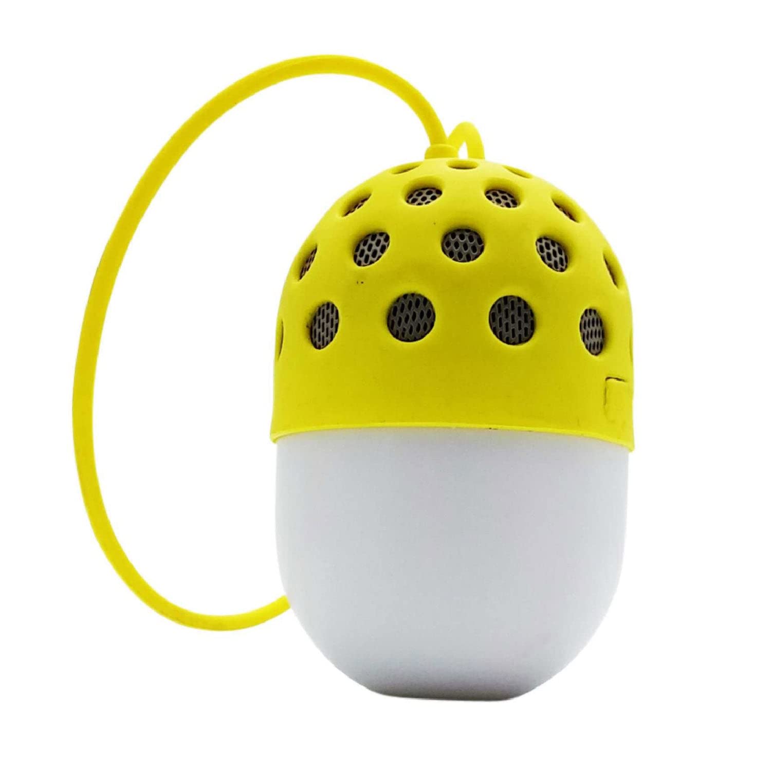 Mad Man Yellow Firefly Party Light Speaker - Portable Bluetooth Speaker with LED Lights for Outdoor, Indoor, and Pool Parties - Perfect for Camping, Beach, and Nighttime Gatherings