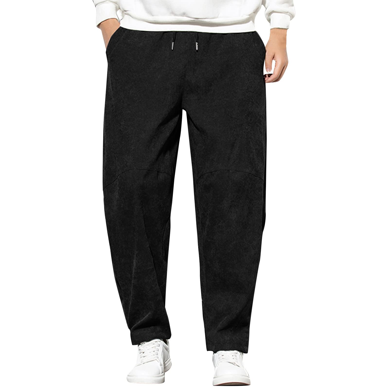 Stylish Corduroy Casual Pants for Men - Large Size Colorful Lace Trim Trousers | Perfect for Everyday Wear, Office & Outdoor Activities