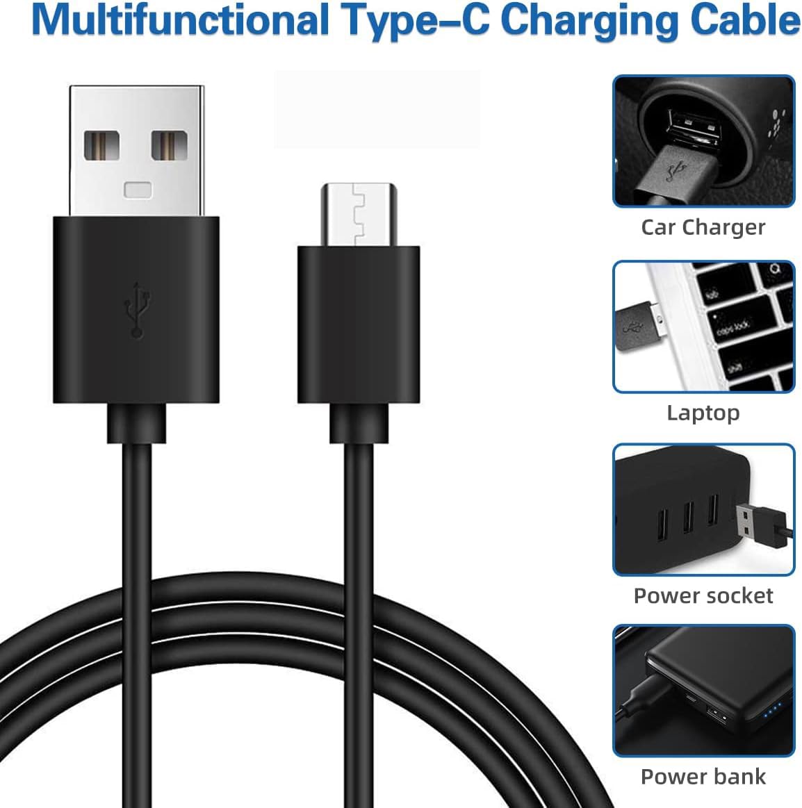 Baofeng 5RM 3800mAh Extended Battery with Type-C USB Charging Cable - Compatible with BaoFeng 5RM, GM-5RH, UV-5G Plus, UV-5RH Series Two-Way Radios - 2 Pack - Perfect for Outdoor Adventures, Emergency Communication, and Professional Use