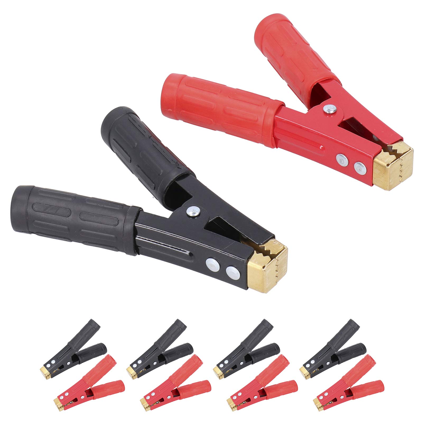 5 Pairs Heavy Duty Welding Ground Clamps with Insulated Crocodile Jaws - 1000A Battery Cable Clips for Automotive Electrical Testing - Perfect for Car Repairs, DIY Projects & Professional Welding Work