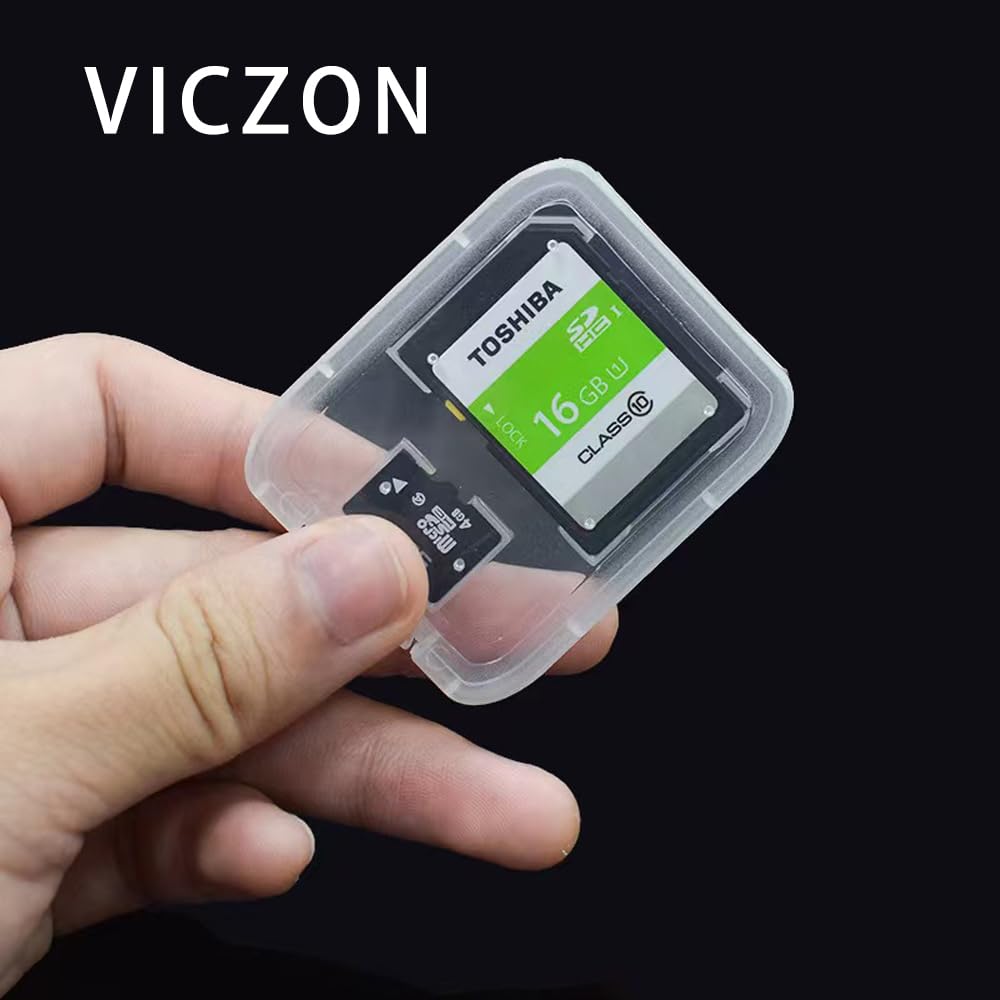 12 Pack Clear Memory Card Storage Cases - Durable SD, Micro SD, TF Card Protector for Cameras, Phones & Tablets | Organize & Safeguard Your Memory Cards