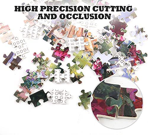 1000-Piece Wooden Jigsaw Puzzle for Adults & Kids - Educational Brain Teaser Game with Cute Dog & Roses Design - Perfect for Family Game Night, Classroom Activities & Stress Relief