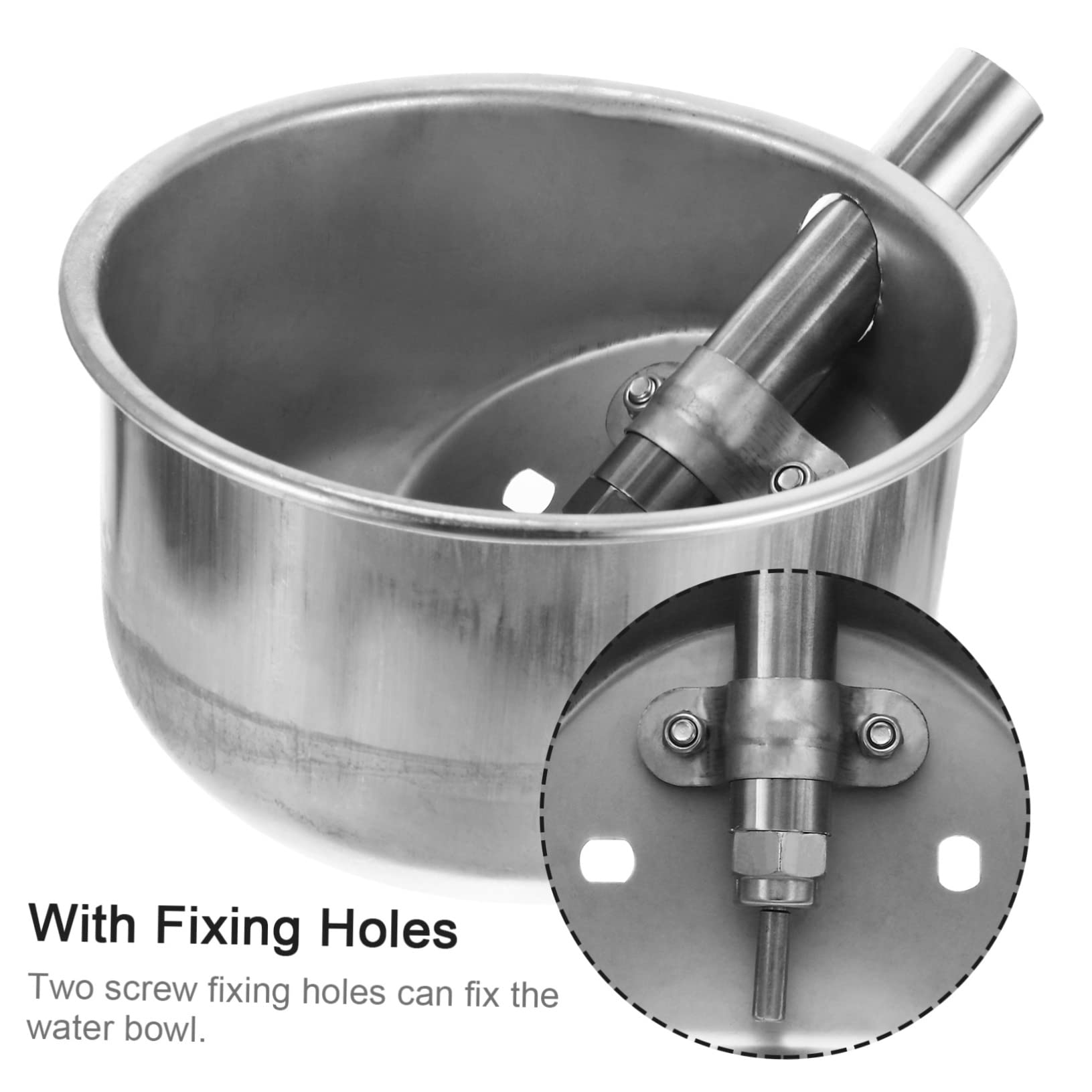BESPORTBLE 2-Pack Stainless Steel Automatic Water Fountain for Pigs & Pets - Durable Outdoor Drinking Bowl for Farm Animals, Livestock, and Household Pets - Perfect for Barns, Coops, and Backyards