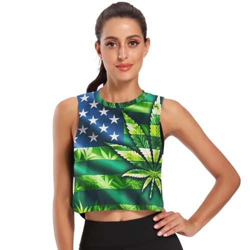 Green Dyed Usa Flag