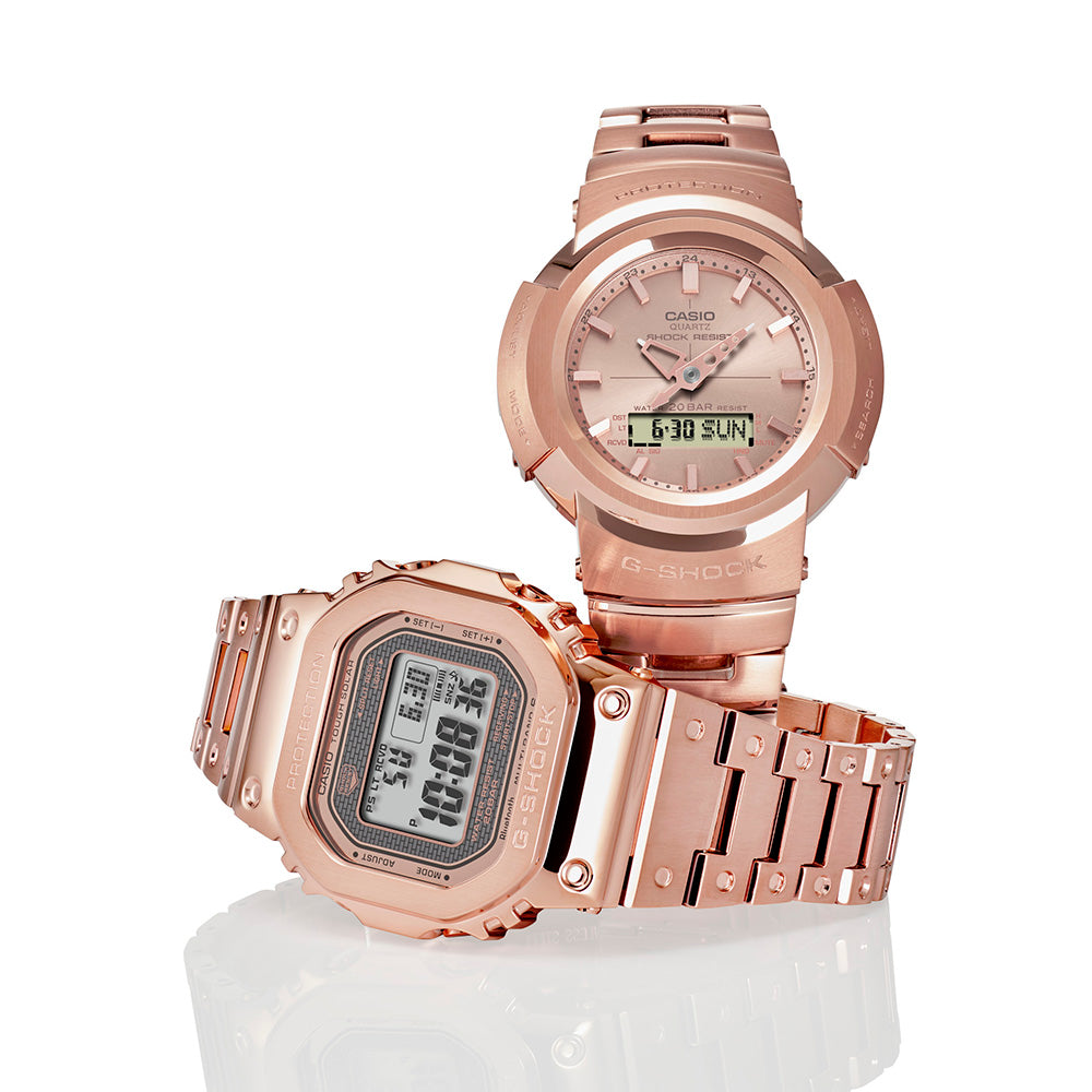 G Shock Full Metal AWM500GD-4A Rose Gold Ingot Collection Men's Watch - Luxury Sports Timepiece for Outdoor, Business & Everyday Wear