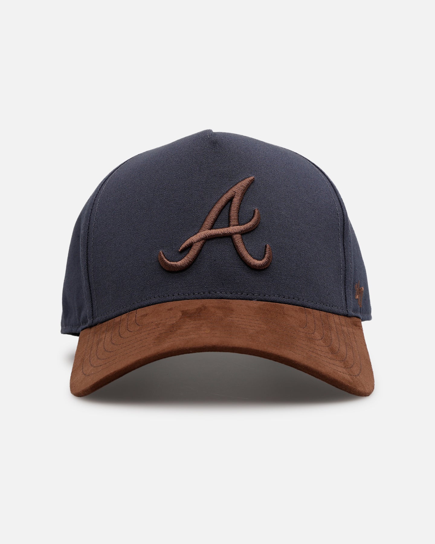 47 Brand Atlanta Braves 'Blueberry Pie' Vintage Snapback Hat - Navy Blue Adjustable Baseball Cap for Men & Women - Perfect for Sports Fans, Casual Wear and Braves Games
