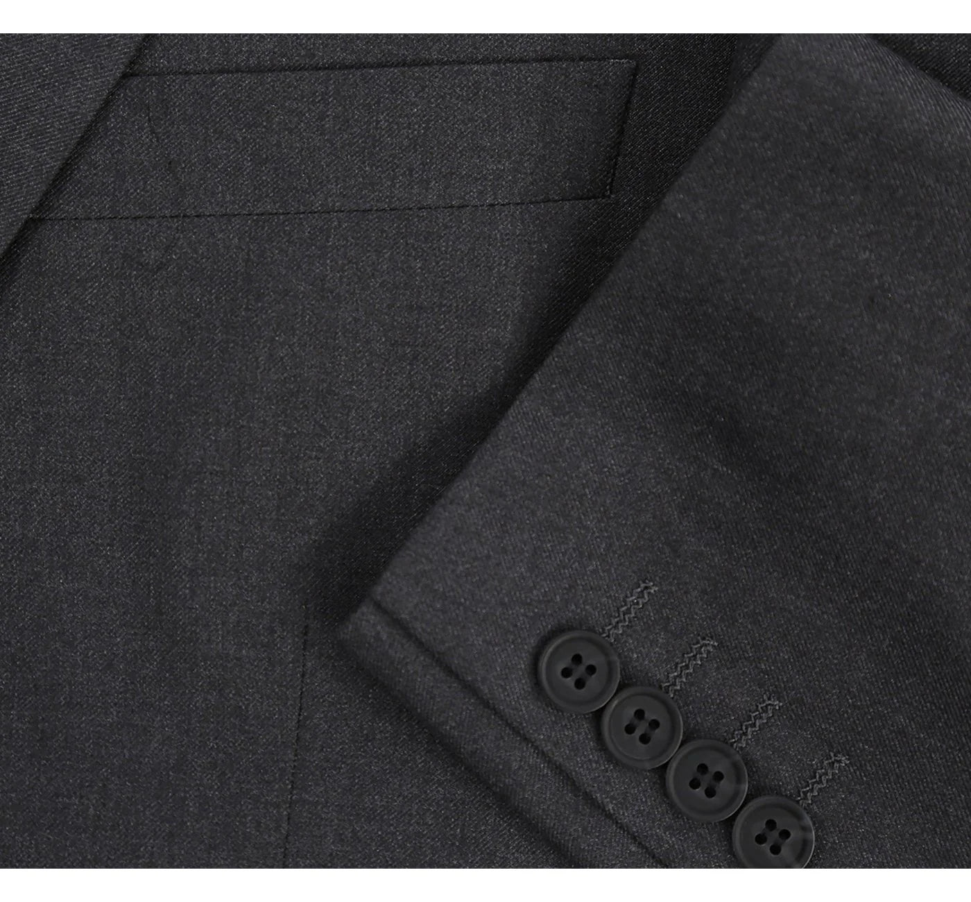 Premium 2-Piece Notch Lapel Suit for Men - Slim Fit Charcoal Gray Business Formal Wear - Perfect for Weddings, Interviews & Office Attire