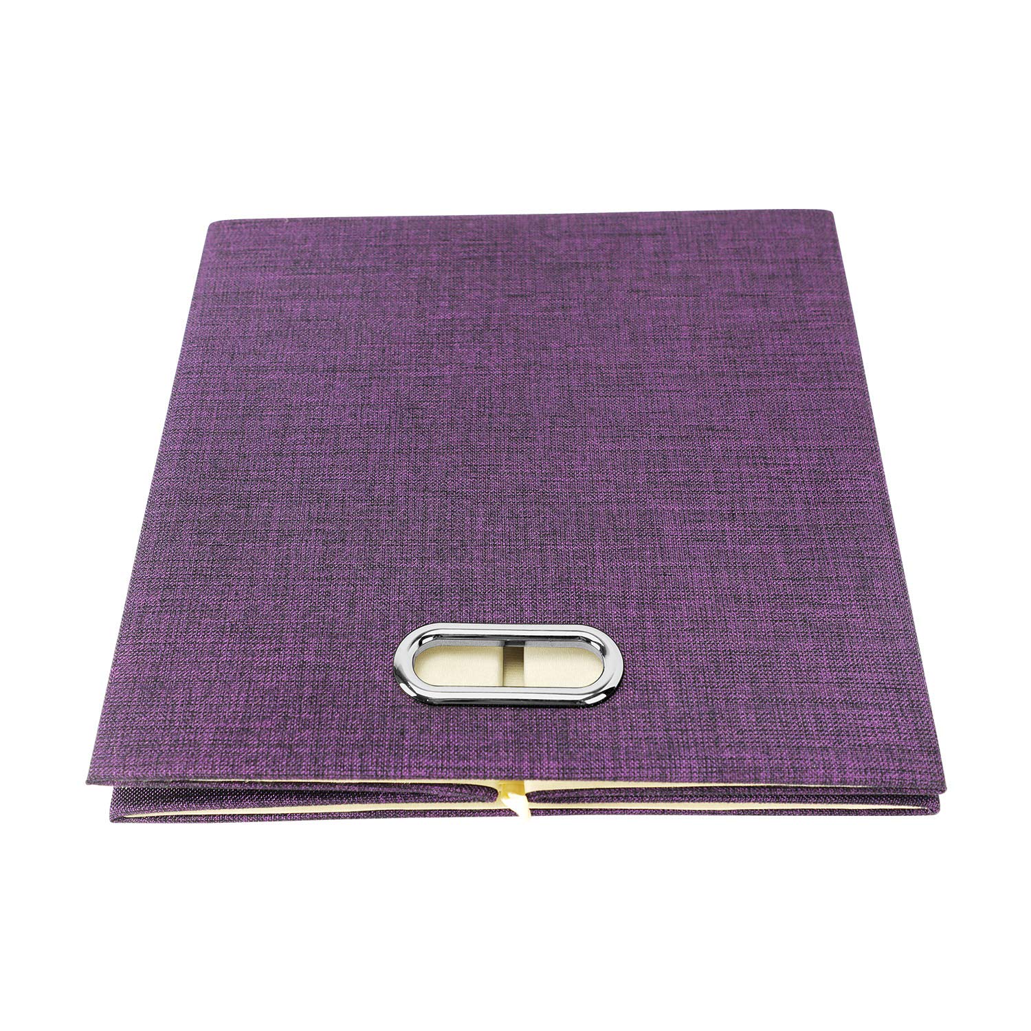 Foldable Fabric Storage Bins 11x11x11 Inches - Set of 4 Purple Closet Organizer Cubes for Shelves, Cabinets & Bookcases | Perfect for Home, Office & Kids Room Organization