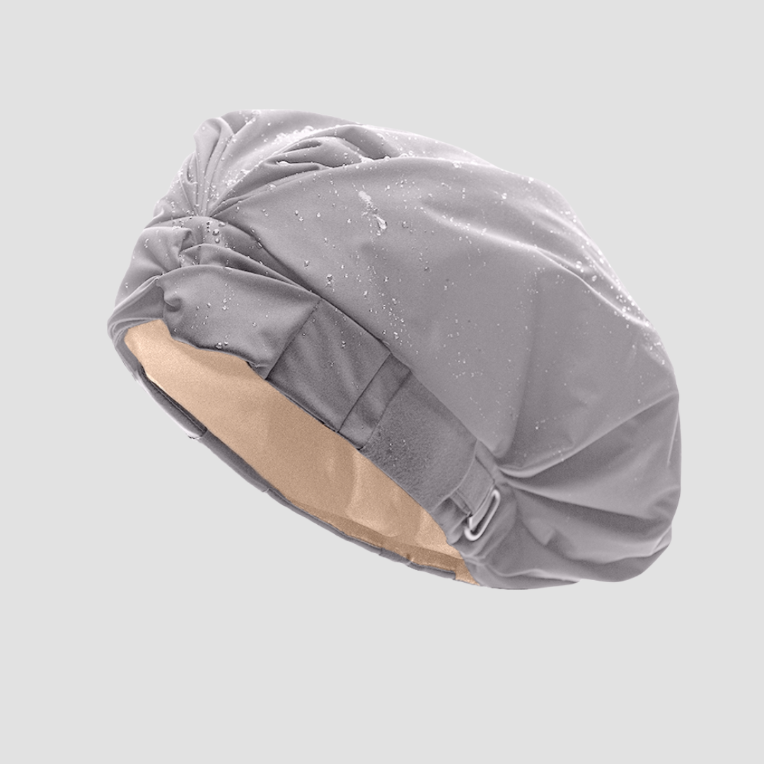 Waterproof Adjustable Shower Cap with Satin Lining - Hairbrella for Wet Hair Protection | Perfect for Bathing, Swimming & Salon Visits