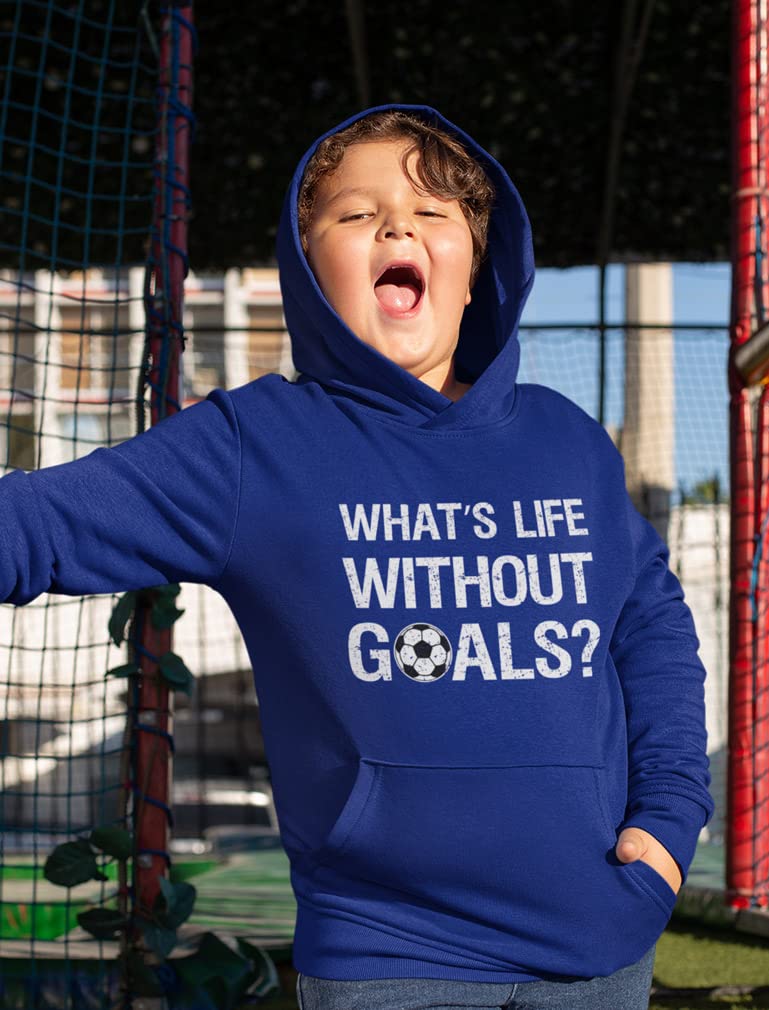 Goals Hoodie for Boys & Girls - Soccer Player Youth Hooded Sweatshirt Gift - Perfect for Sports, School & Casual Wear