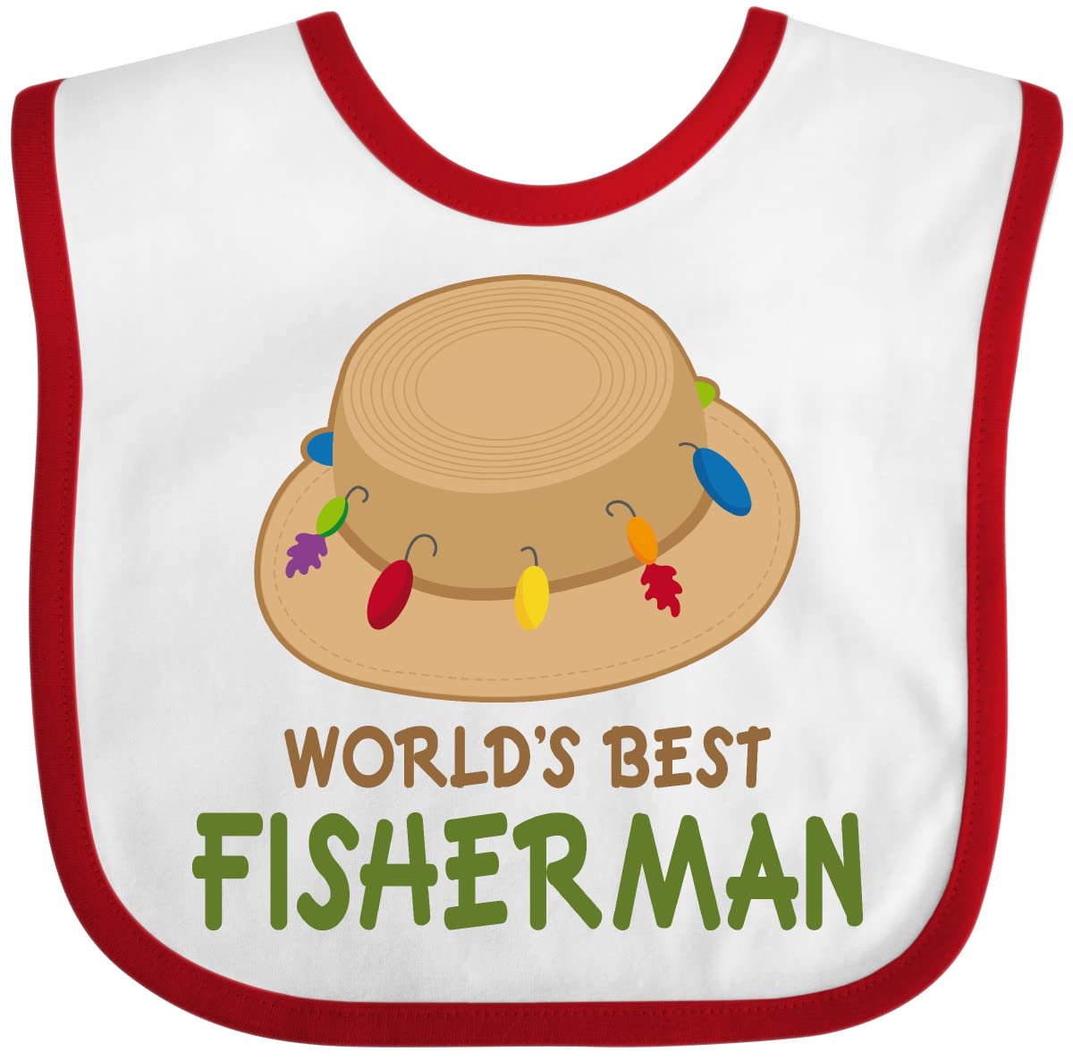 World's Best Fisherman Baby Bib - Funny Fishing Gifts for Dads & Anglers - Perfect for Newborns, Infants & Toddlers - Ideal for Fishing Trips, Father's Day & Baby Showers