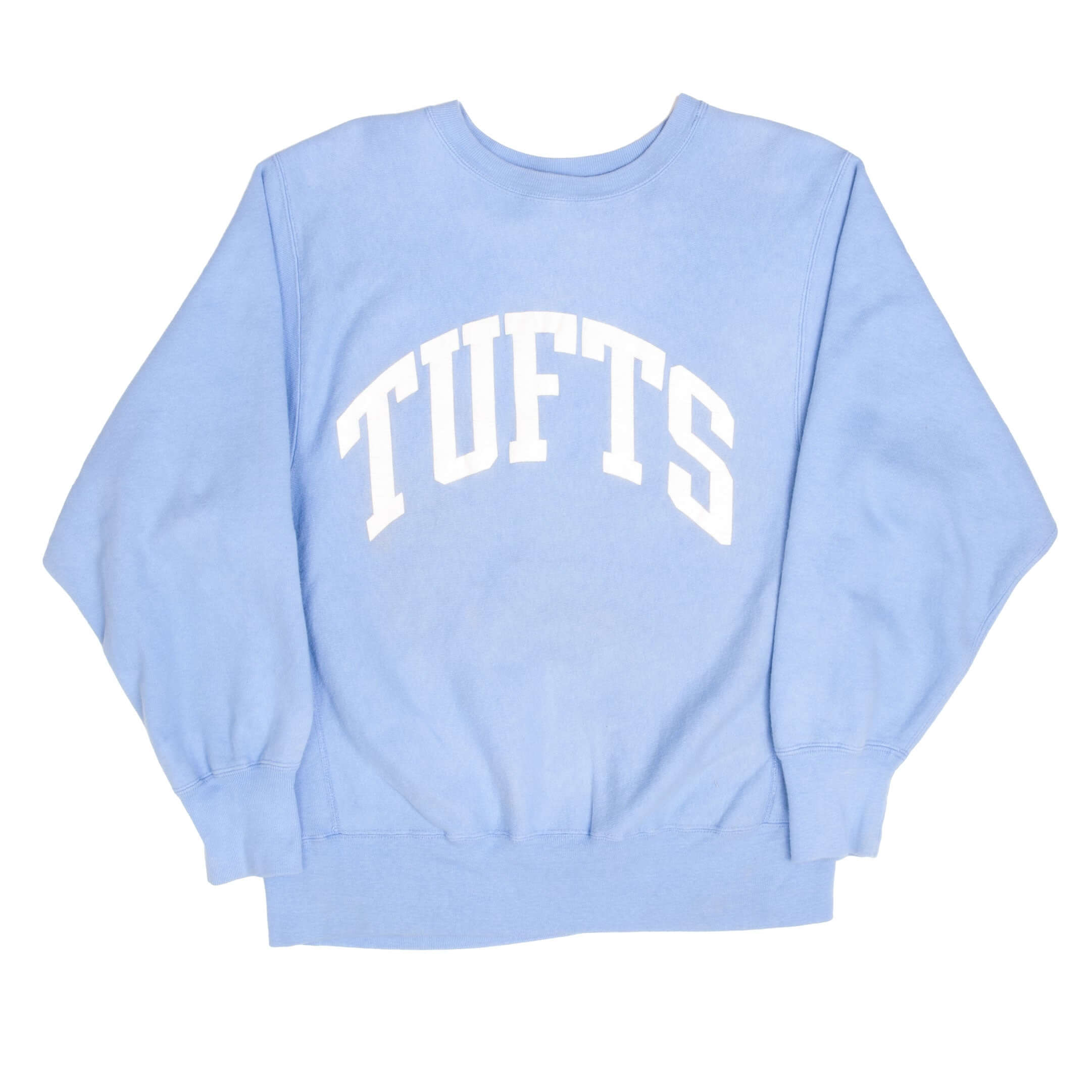 Vintage Champion Reverse Weave Tufts University Sweatshirt 1980s Large Made in USA - Retro College Style for Casual Wear & Vintage Collectors