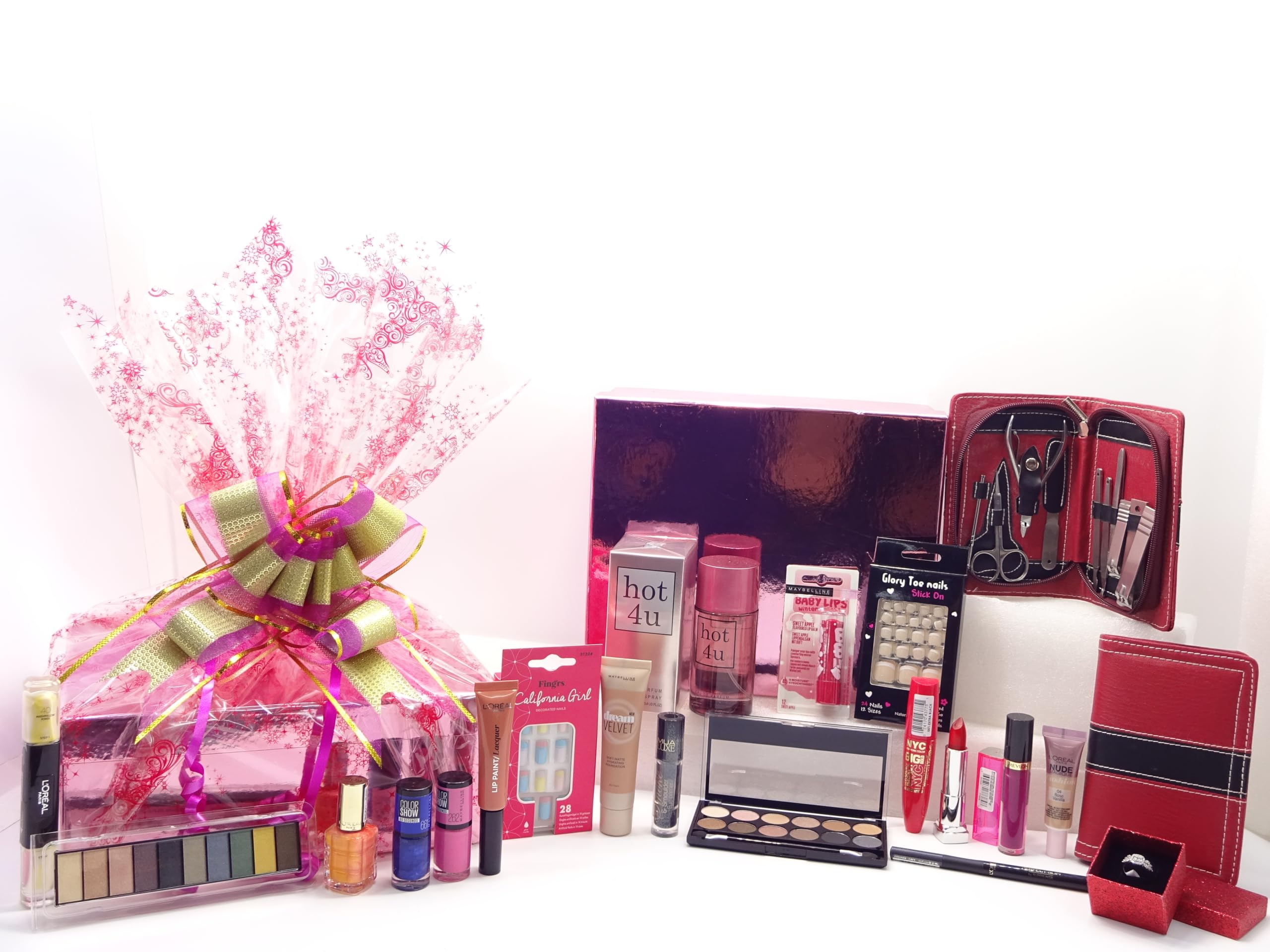 Luxury Beauty Gift Box Set - Premium Makeup Kit with Perfume, Nail Care Tools & Free Gifts (Foundation + Crystal Ring) - Perfect Birthday, Anniversary & Holiday Present for Women