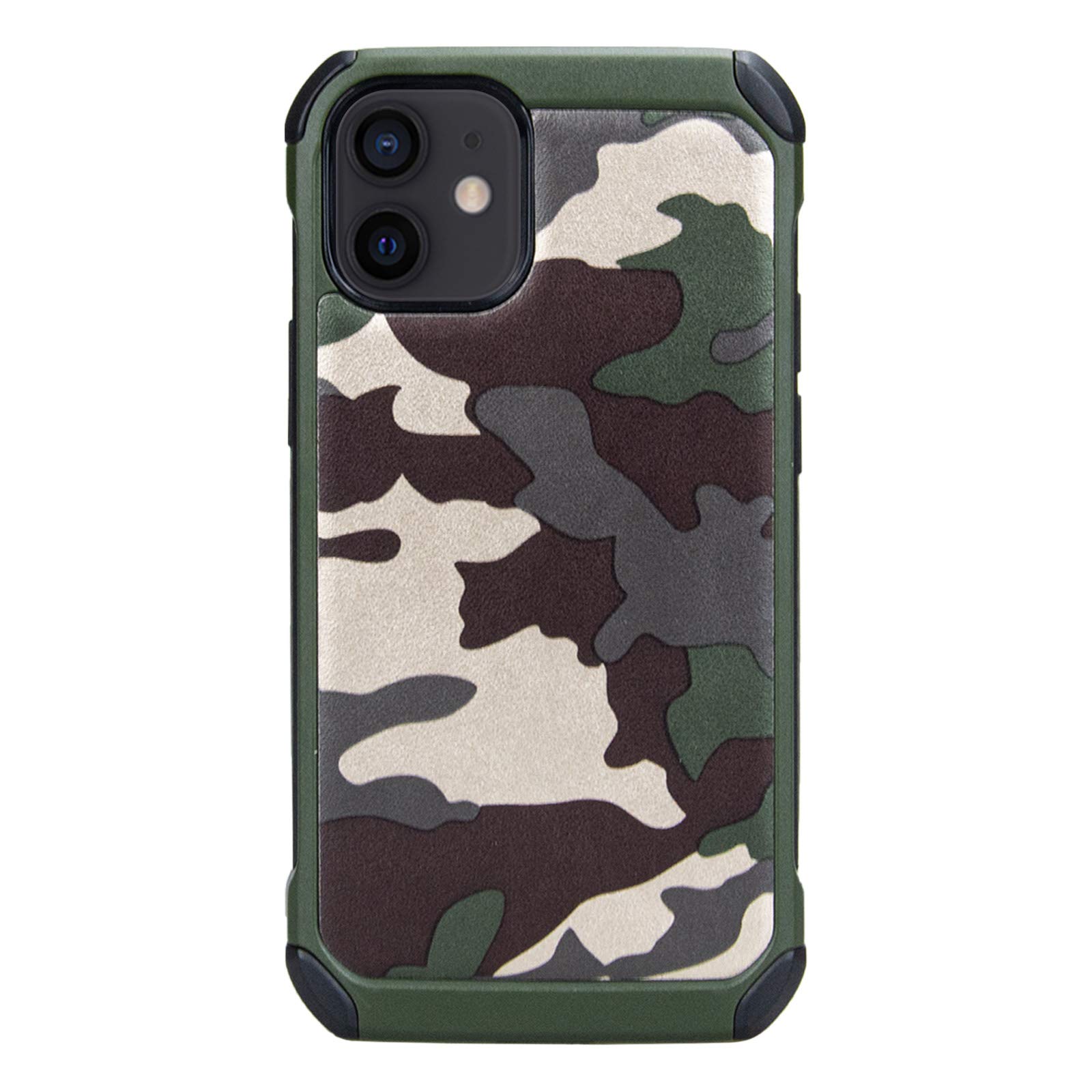 CHANROY iPhone 12 Mini (5.4 inch) Case - Camo Series PC+TPU Hybrid Protective Cover | Shockproof, Dustproof, Military-Grade Protection | Camo Green Design | Perfect for Outdoor Activities, Travel & Daily Use