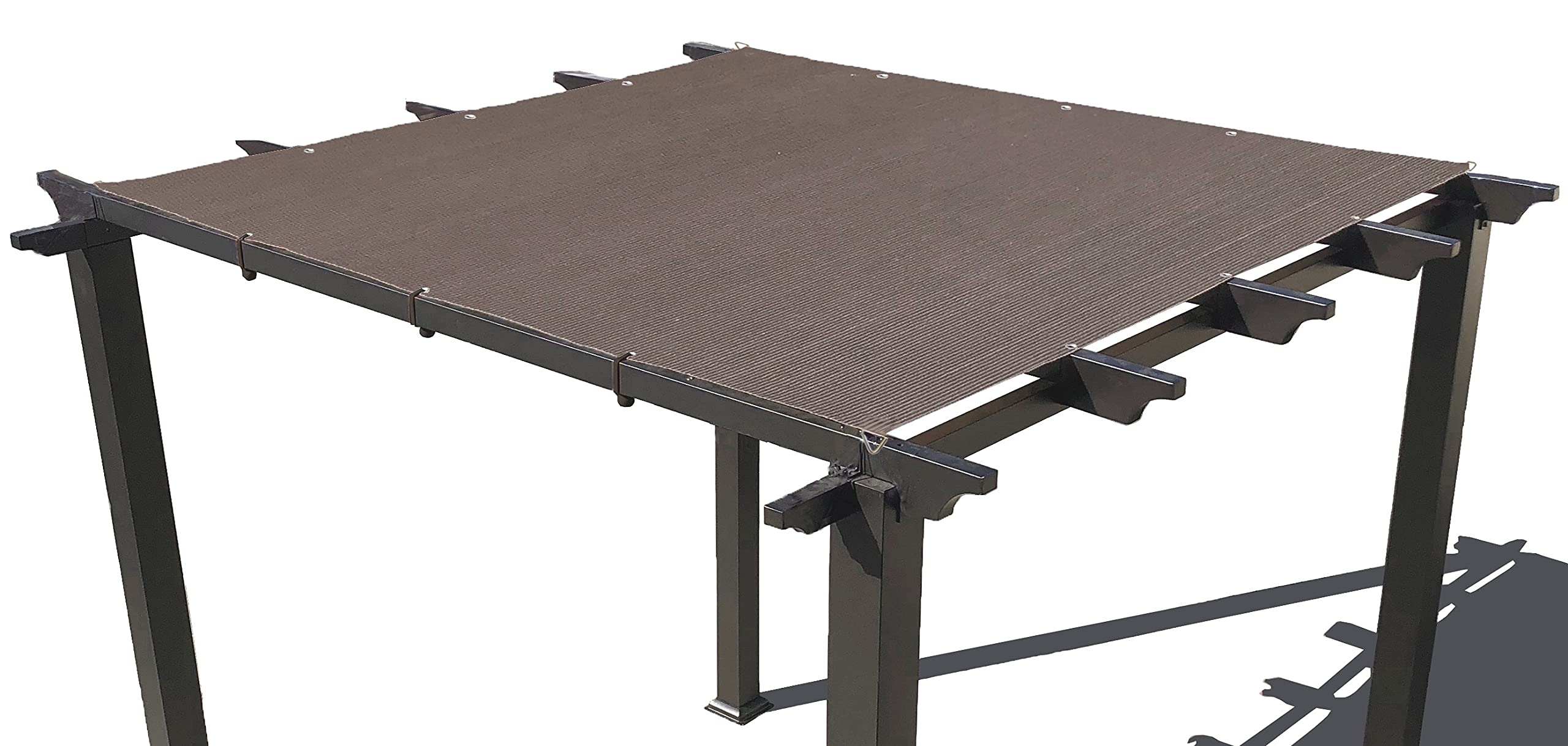 Premium Heavy Duty Shade Sail - 10' x 16' UV Resistant Sun Shade Cover for Patio, Pergola, Backyard, Pool & Garden - Durable Outdoor Shade Cloth with Straight Edge Design (Brown) - Perfect for Summer Relaxation, BBQ Parties & Outdoor Entertaining