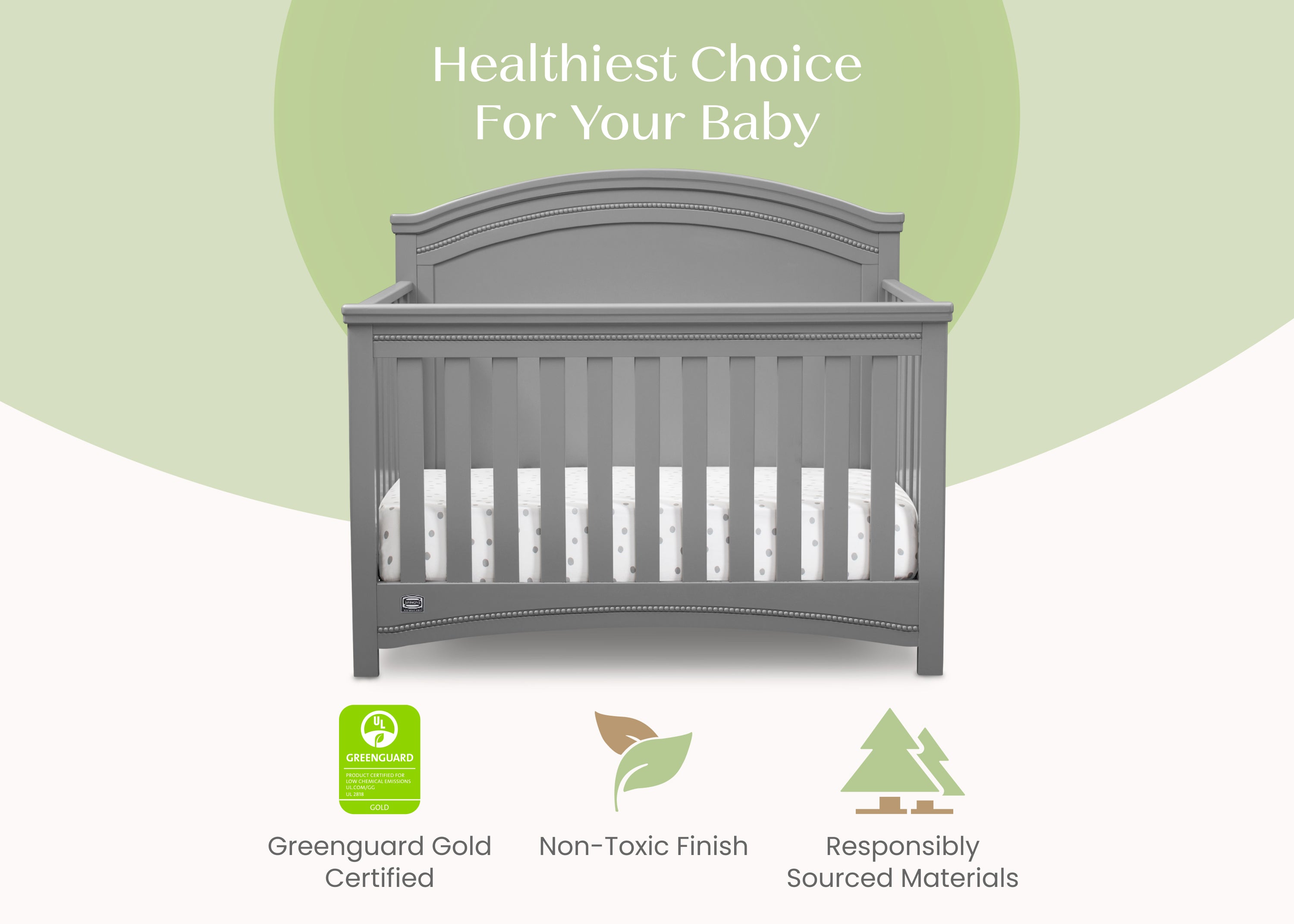 Emma Crib 'N' More - Convertible Baby Crib with 3-in-1 Design for Nursery, Toddler Bed & Daybed | Perfect for Newborns to Toddlers | Safe & Stylish Nursery Furniture for Modern Homes