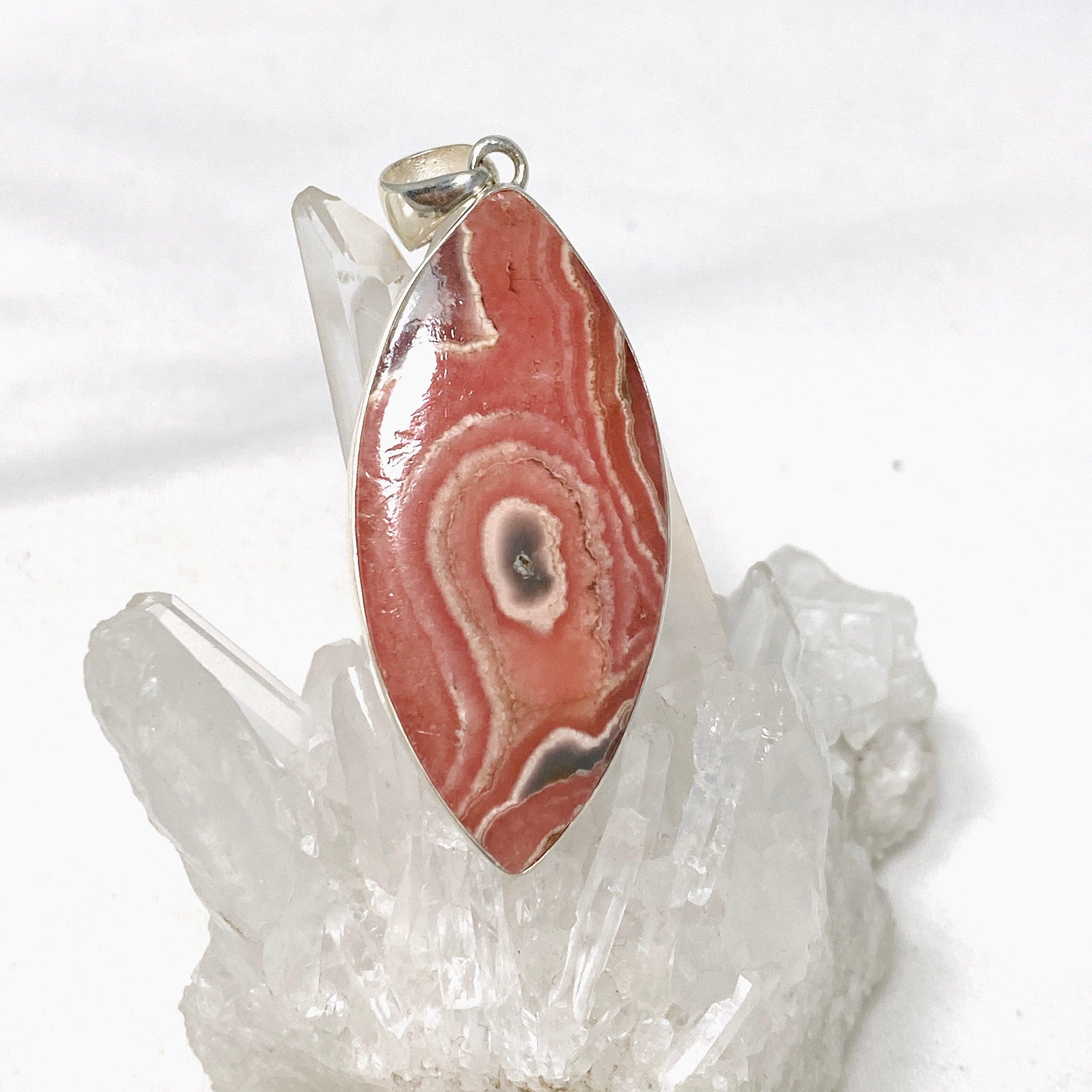 Rhodochrosite Marquise Cut Pendant Necklace KPGJ4330 - Elegant Jewelry for Women, Gift for Her, Perfect for Valentine's Day & Anniversary