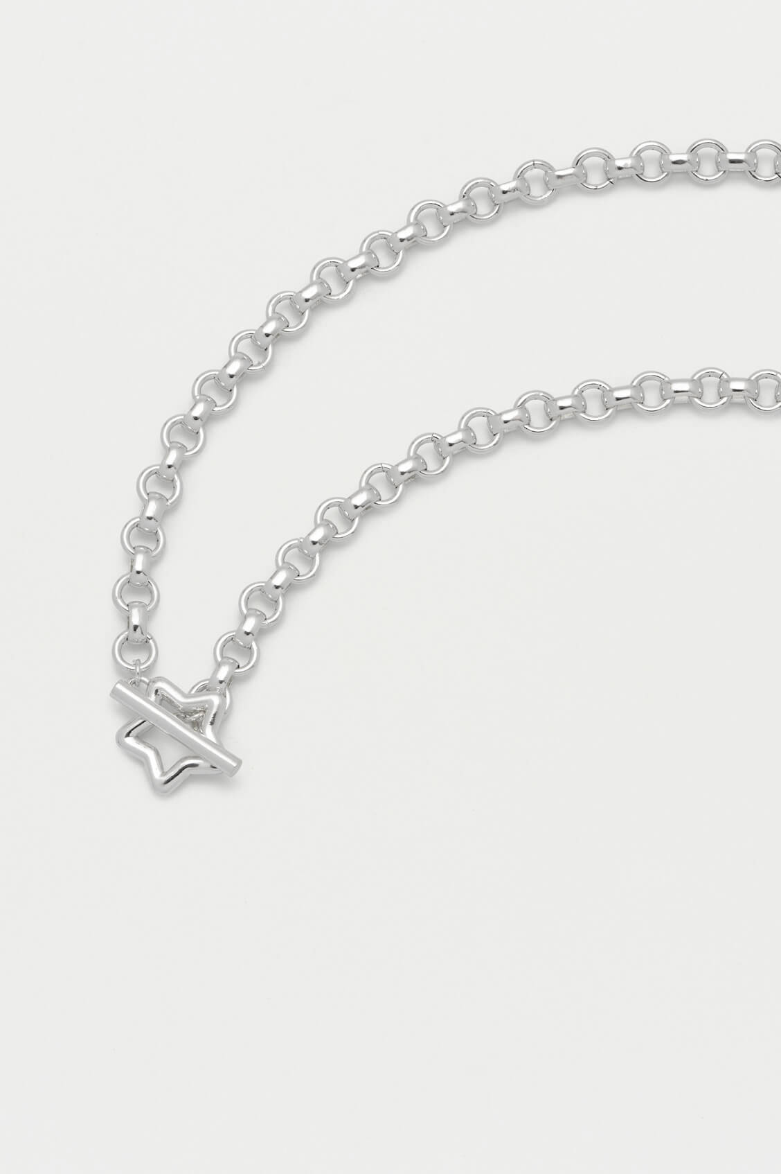 Star T Bar Link Chain Necklace for Women - 18K Gold Plated Stainless Steel Layering Necklace - Perfect for Everyday Wear, Gift Giving & Special Occasions