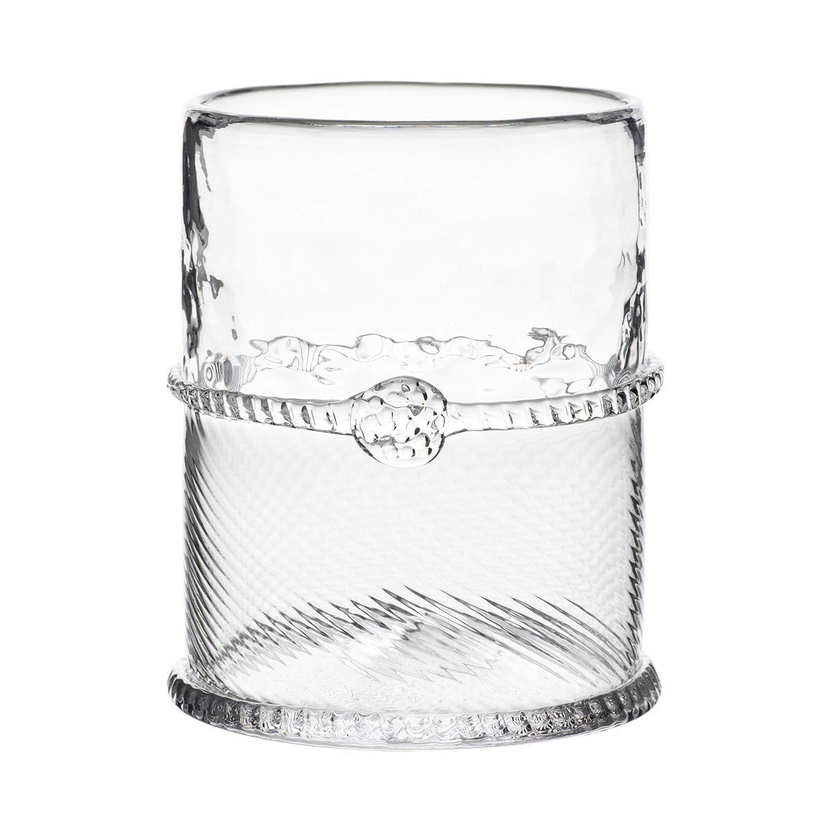 Juliska Graham Double Old Fashioned Glasses Set of 4 - 14oz Heavy Base Whiskey Glasses for Bourbon, Scotch, Cocktails - Elegant Barware for Home, Parties & Gifts