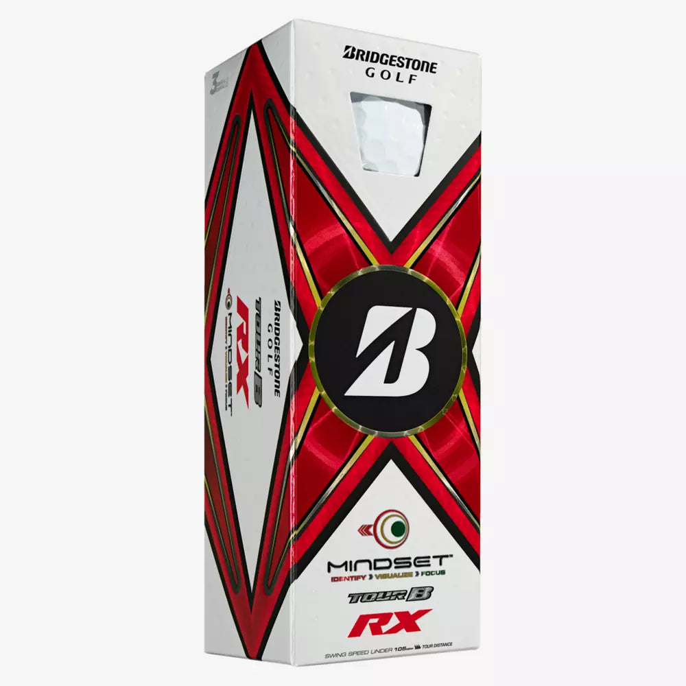 Premium Bridgestone Tour B RX MindSet 2024 Golf Balls - High Performance for Low Spin & Distance | Perfect for Tournament Play & Practice Sessions