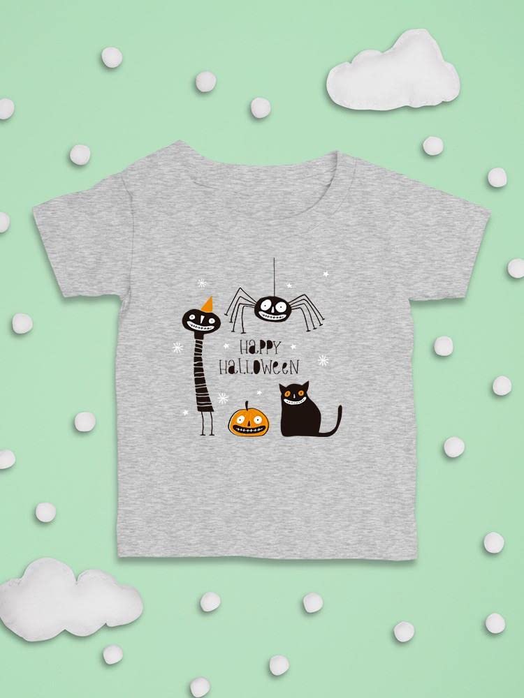 Happy Halloween Spooky Friends Baby T-Shirt - Cute Halloween Outfit for Infants & Toddlers - Perfect for Trick-or-Treating & Halloween Parties