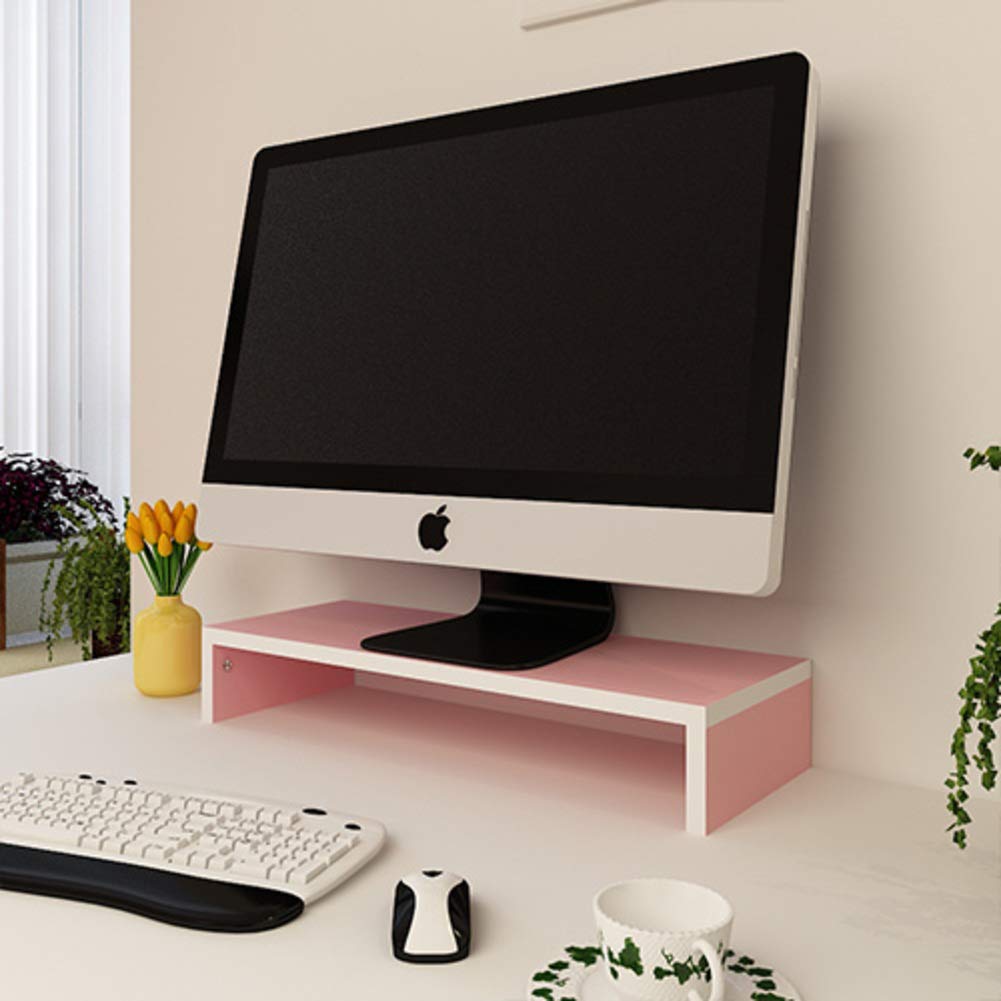 LXYDNJ 2-Tier Wooden Monitor Stand for Desk - Ultra Sturdy Desktop Shelf & Organizer with Storage Space - Perfect for Home Office, Computer Setup, and Workspace Organization
