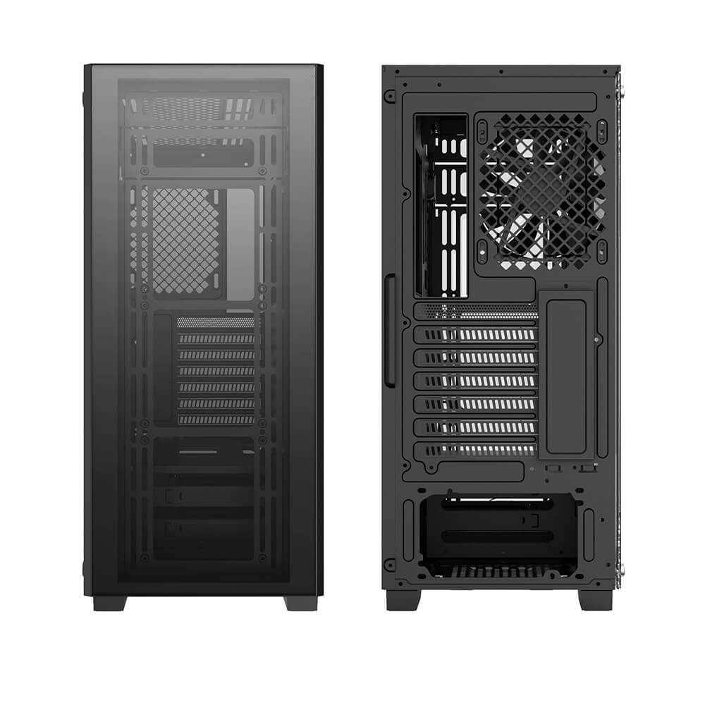 Deepcool Matrexx 50 ADD RGB Mid Tower ATX PC Case with 4 Pre-Installed RGB Fans - High Airflow Gaming Computer Case for Home & Office Use