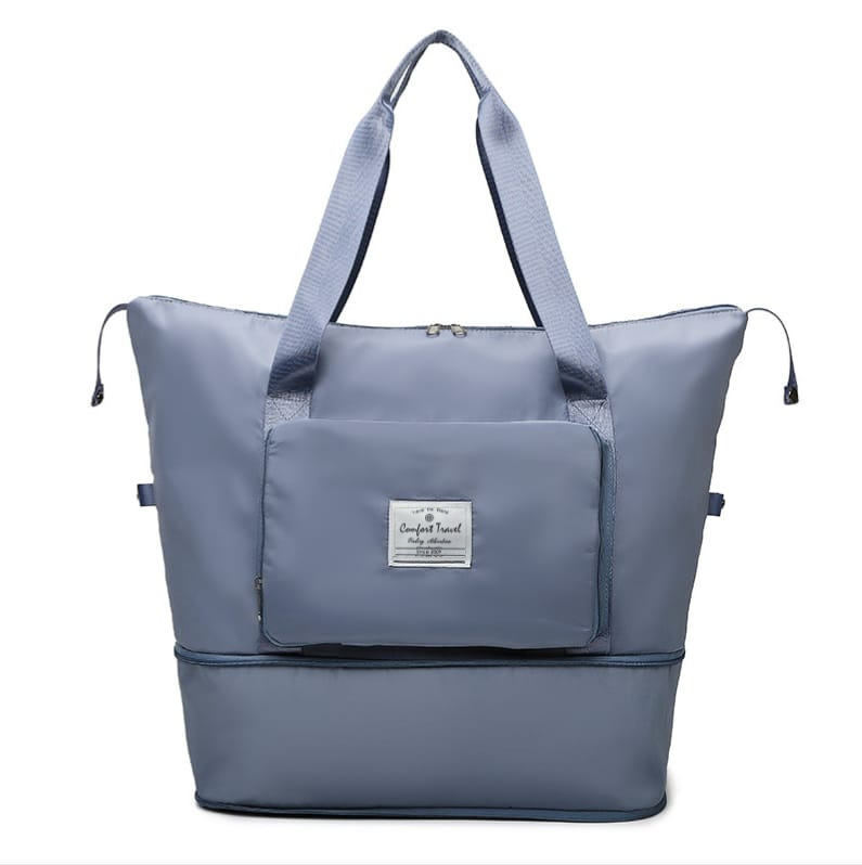 CT2404 Foldable Duffle Bag for Travel - Lightweight & Durable Carry-On Luggage - Perfect for Gym, Weekend Trips & Airplane Travel (Blue)