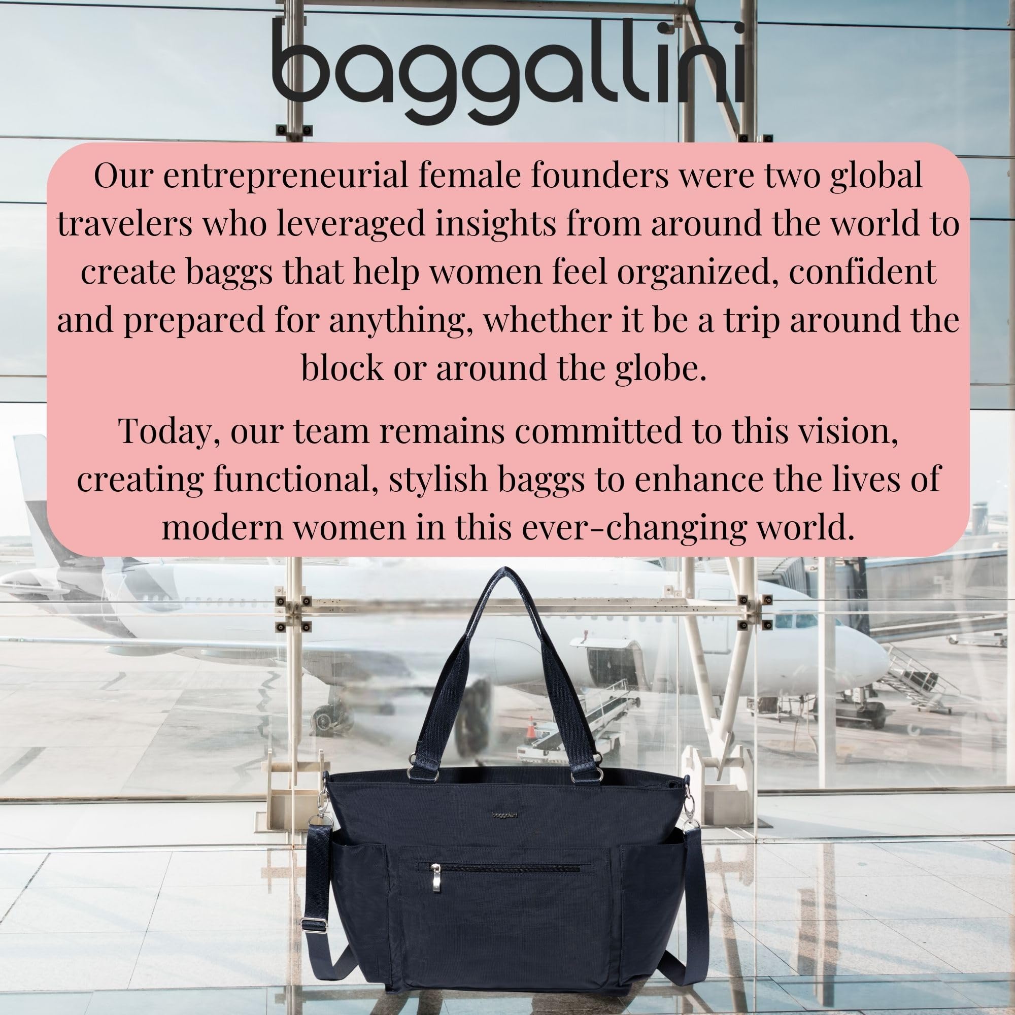 Baggallini Modern Avenue Tote Bag - Stylish & Spacious Women's Work Tote for Office, Travel & Everyday Use