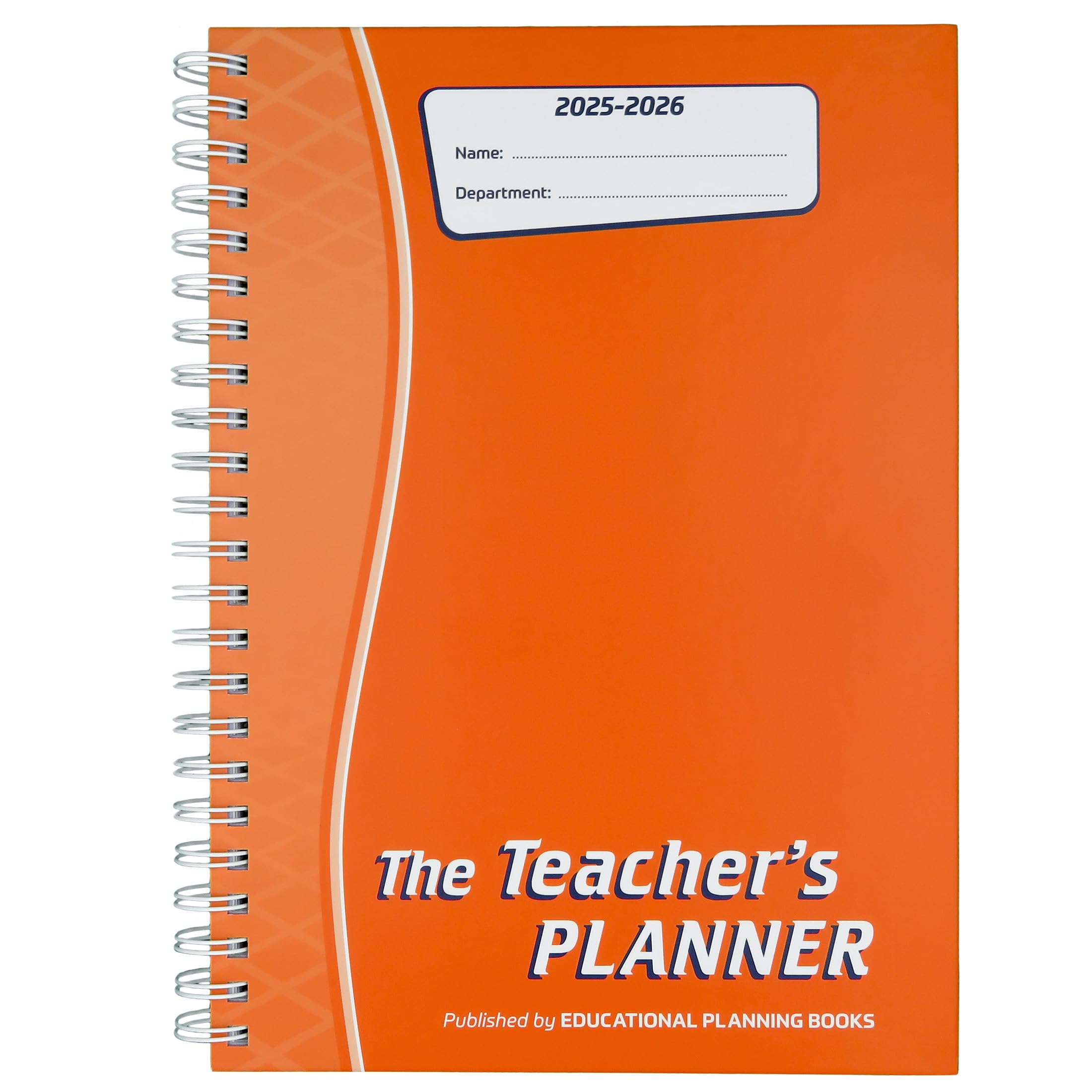 2025-2026 Teacher Planner A4 Size - 6 Period Orange Academic Lesson Plan Book for Educators (TP3-O) | Perfect for Classroom Organization, Homeschooling & Teacher Gifts