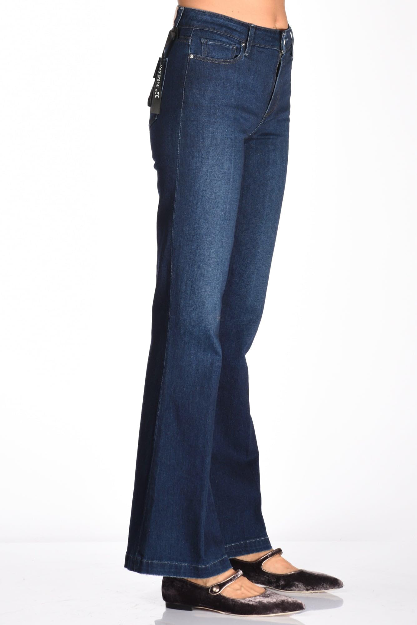 PAIGE Women's Genevieve Fog Luxe Coating Jeans - High Waist Skinny Denim Pants for Casual & Night Out | Comfortable Stretch Jeans for Everyday Wear