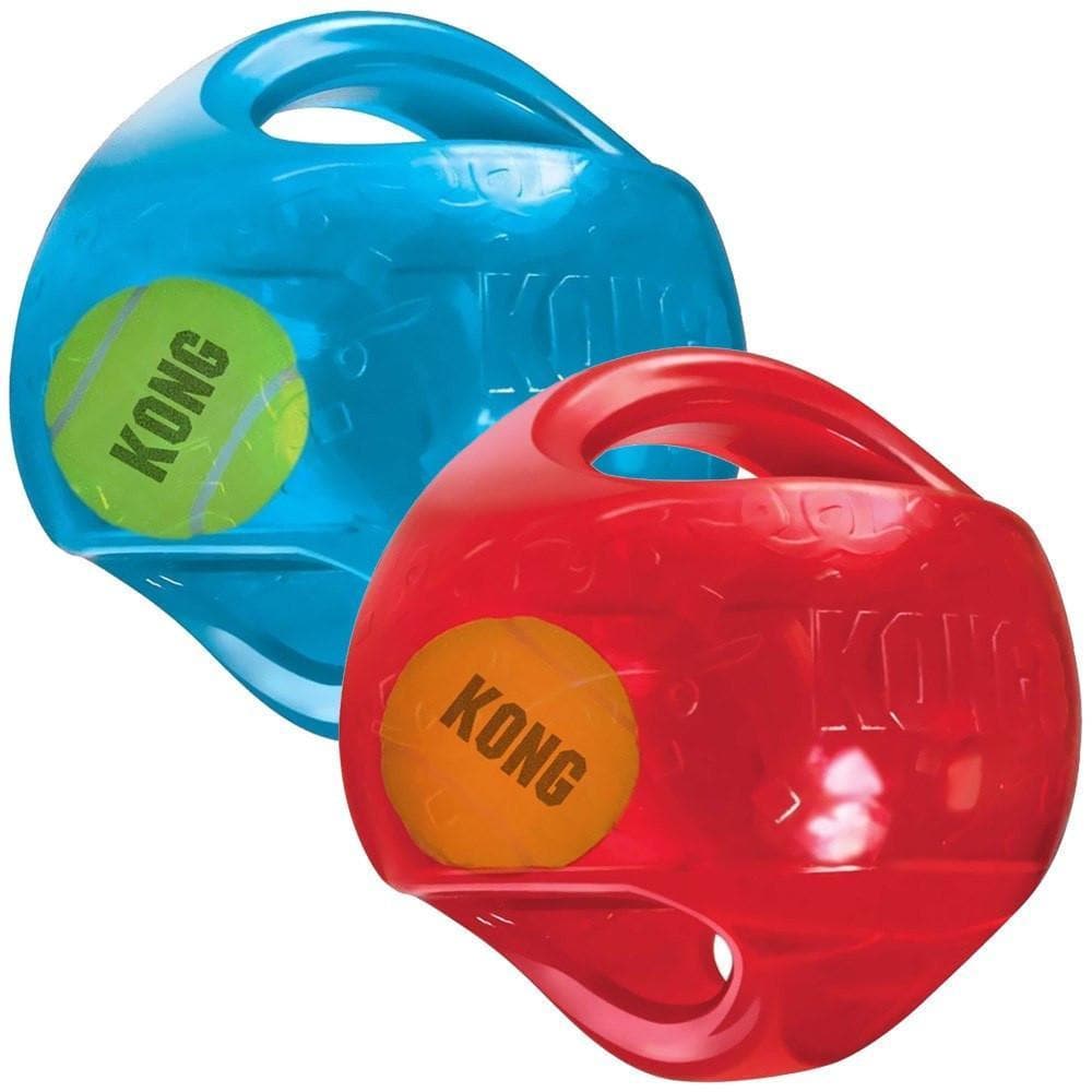 KONG Jumbler Ball - Durable Dog Chew Toy with Sound for Aggressive Chewers - Interactive Play & Training for Large Dogs - Perfect for Fetch, Tug-of-War & Mental Stimulation