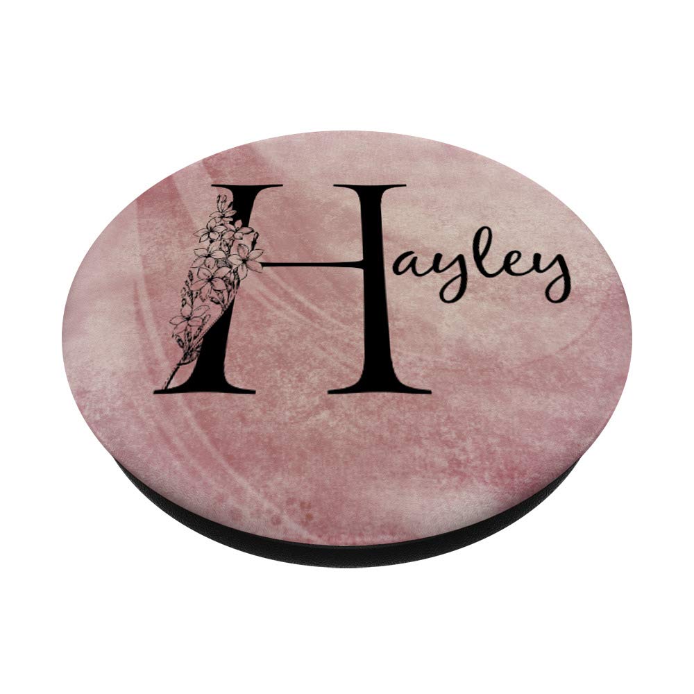 Hayley Personalized Name Floral Rose Pink Grunge Design T-Shirt - Custom Name Apparel for Women & Girls - Perfect for Birthdays, Gifts & Casual Wear