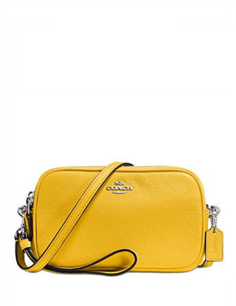 Coach Pebble Leather Crossbody Clutch Bag for Women - Stylish & Compact Purse for Everyday Use, Date Night & Travel Accessories