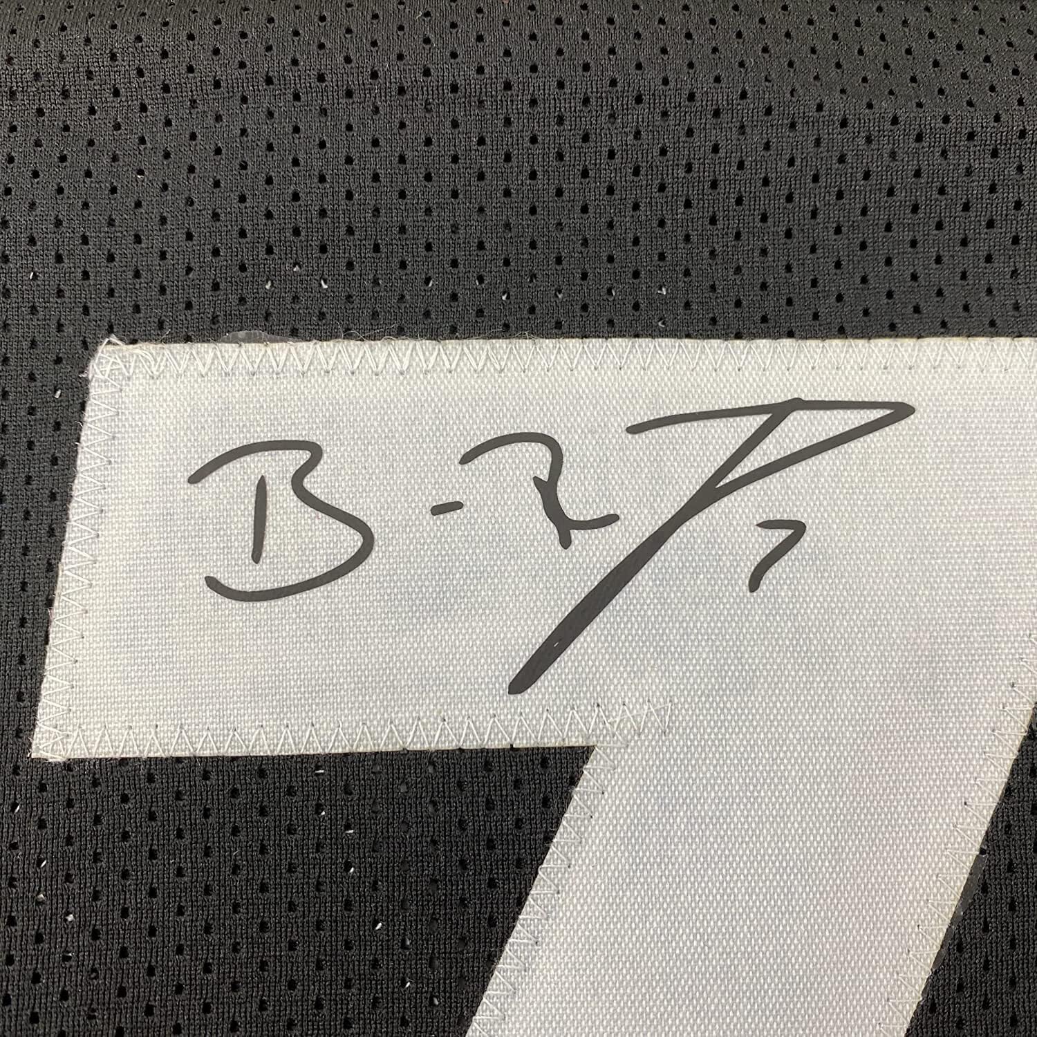 Framed Ben Roethlisberger Autographed Pittsburgh Steelers Football Jersey - Men's XL Size 35x39 Black Laser Reprint Display for Sports Memorabilia Collection & Man Cave Decor