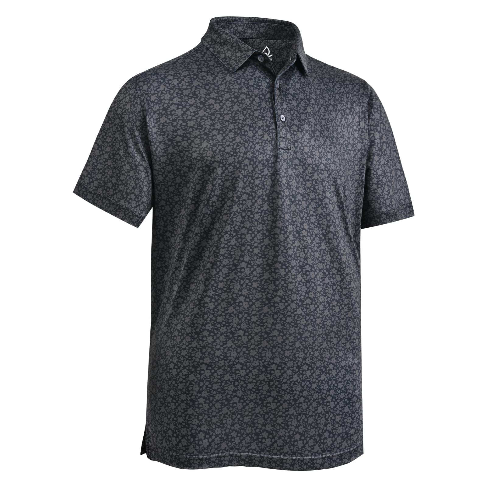 DEOLAX Men's Fashion Print Quick Dry Golf Polo Shirt - Moisture Wicking, Breathable Short Sleeve Tee for Golf, Casual Wear & Outdoor Activities