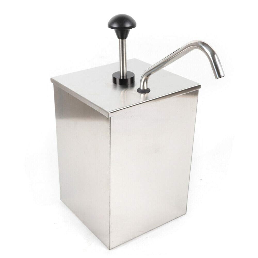 Stainless Steel Sauce Pump Dispenser with 4L Removable Tanks - Condiment Pump for Ketchup, BBQ Sauce, Salad Dressing, Jam & Seasoning - Perfect for Restaurants, Bars, Home Kitchens & Outdoor BBQs
