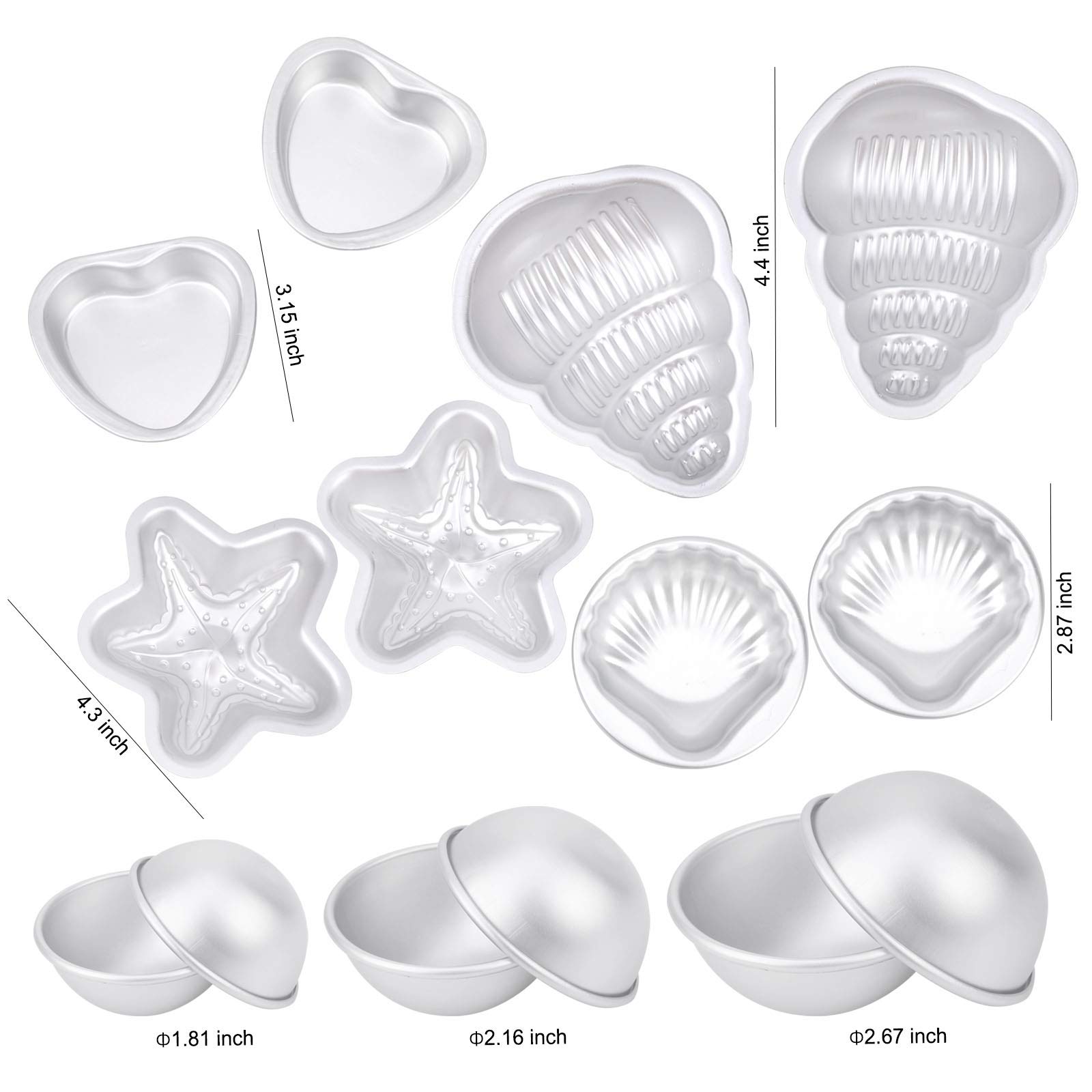 14-Piece DIY Bath Bomb Molds Set, Starfish & Scallop Hemisphere Soap Making Tools for Handmade Soaps, Bath Bombs & Bubble Bars – Perfect for Home Spa, Gifts & Craft Projects