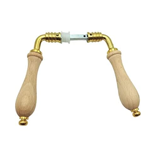 Premium Double Pear Wooden Easel with Solid Brass Hardware - 7x100 Inches, Adjustable for 1 or 2 Canvases - Perfect for Artists & Art Studios - Pin Fixation System for Stable Painting