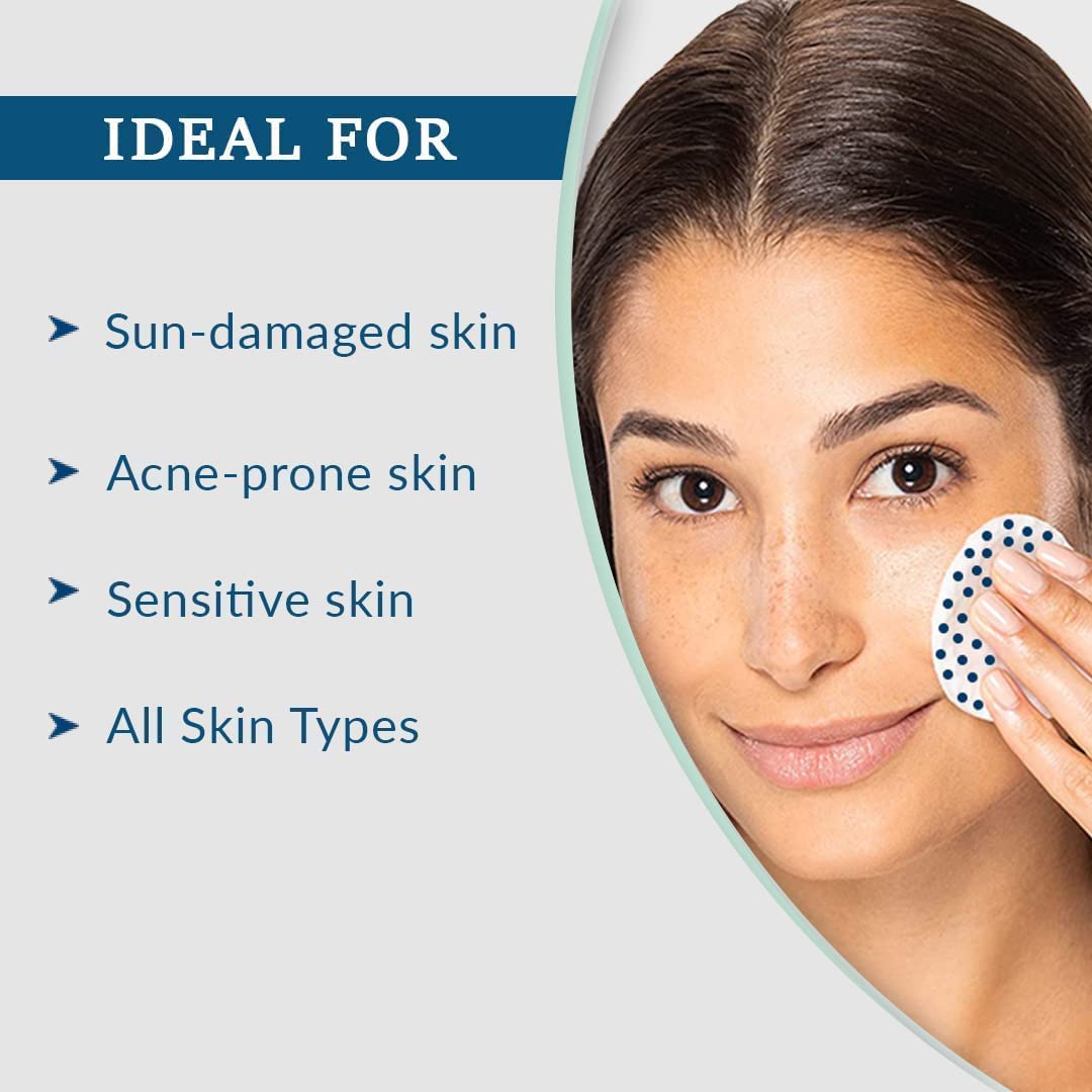 Exfoliating Peel Pads for Face - Gentle & Safe Dead Skin Removal, Reduces Fine Lines & Wrinkles | Improves Skin Texture & Shrinks Pores | Paraben-Free, 25 Count | Perfect for Daily Skincare Routine & Travel