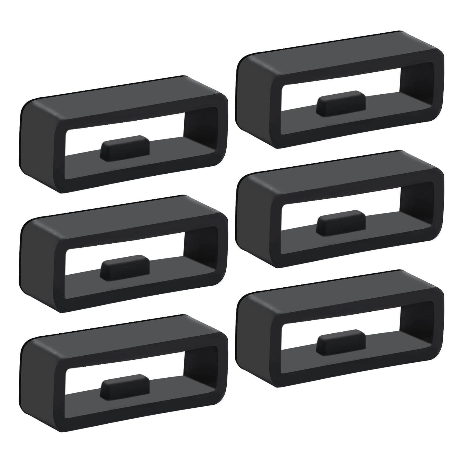 6 Pcs Silicone Watch Band Loops - Sport Watch Strap Holder for Smartwatches - Secure & Durable for Running & Workouts
