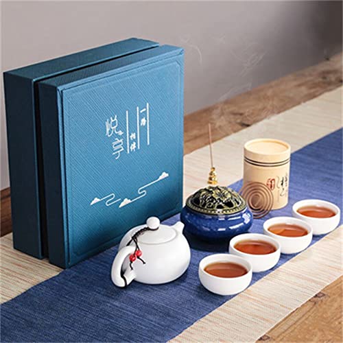 Premium Chinese Gongfu Tea Set - Porcelain Teapot & Purple Sand Tea Cups, Ceramic Travel Teaware for Outdoor Tea Ceremony | Perfect Gift for Tea Lovers, Home Use & Zen Meditation