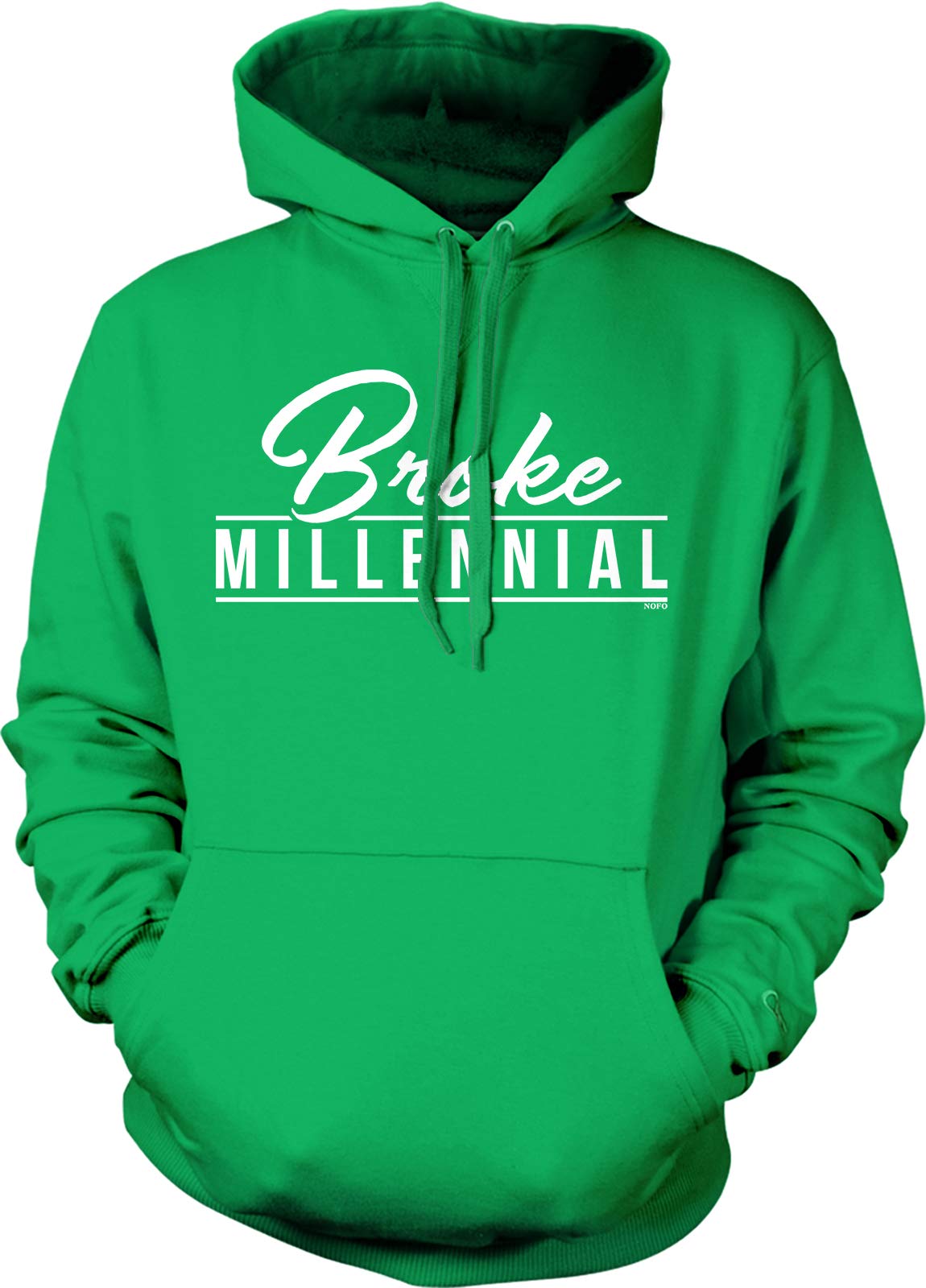 Broke Millennial Hooded Sweatshirt - Stylish & Comfortable Pullover for Casual Wear, College, and Relaxing at Home