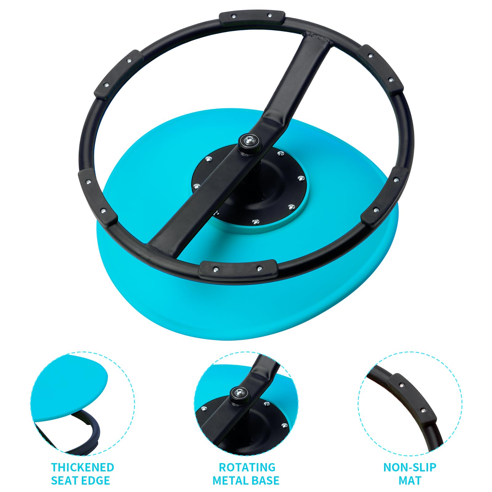 LulliSpace Kids Swivel Chair - Sensory Spinning Chair for Children with Autism, Improves Balance & Coordination, Sturdy Metal Base with Non-Slip Design - Perfect for Playrooms, Classrooms & Sensory Therapy